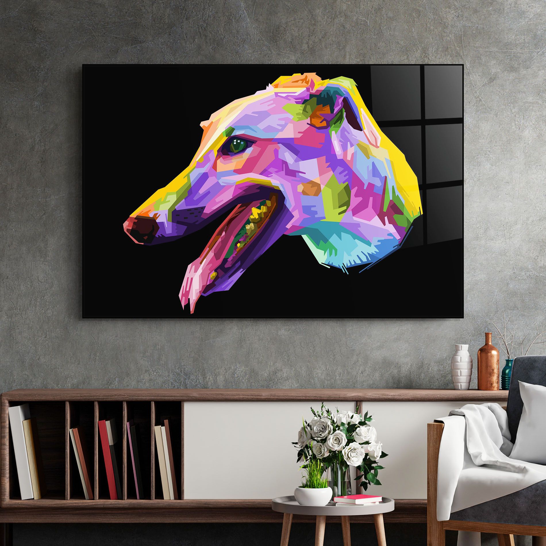 Colorful Dog Art mockup 2