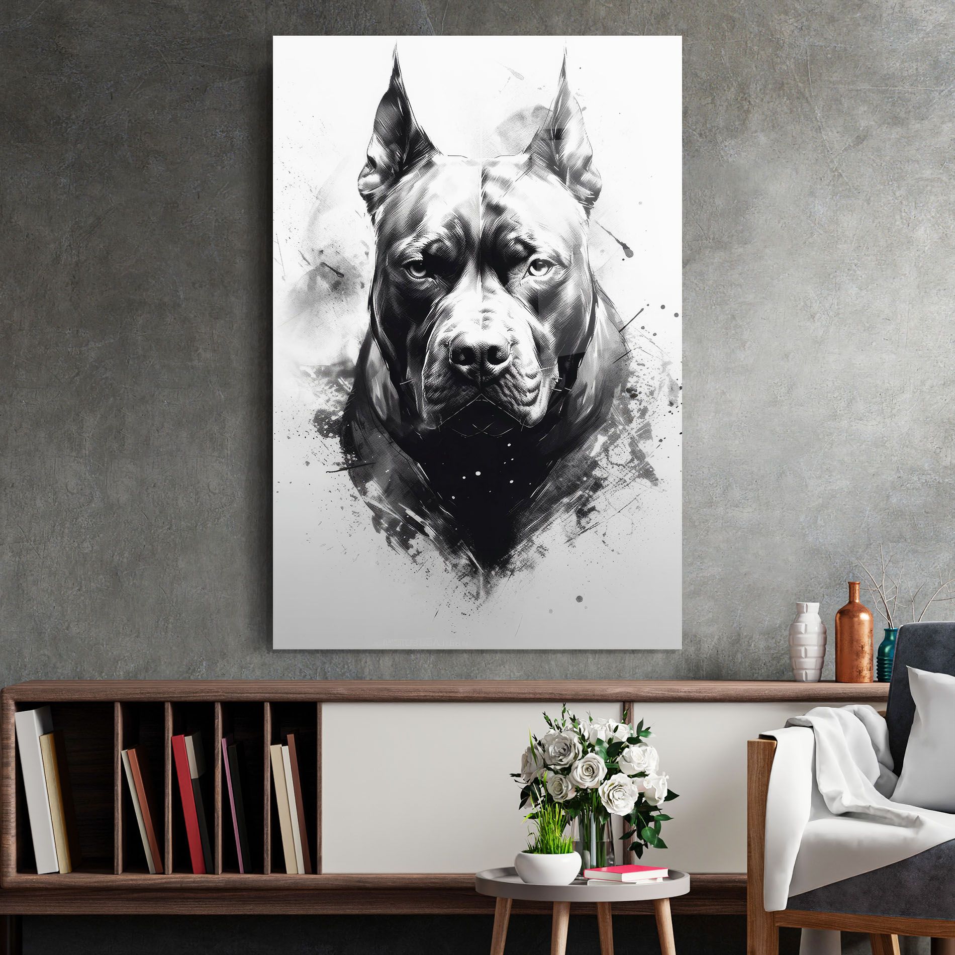 Angry Dog Face mockup 2