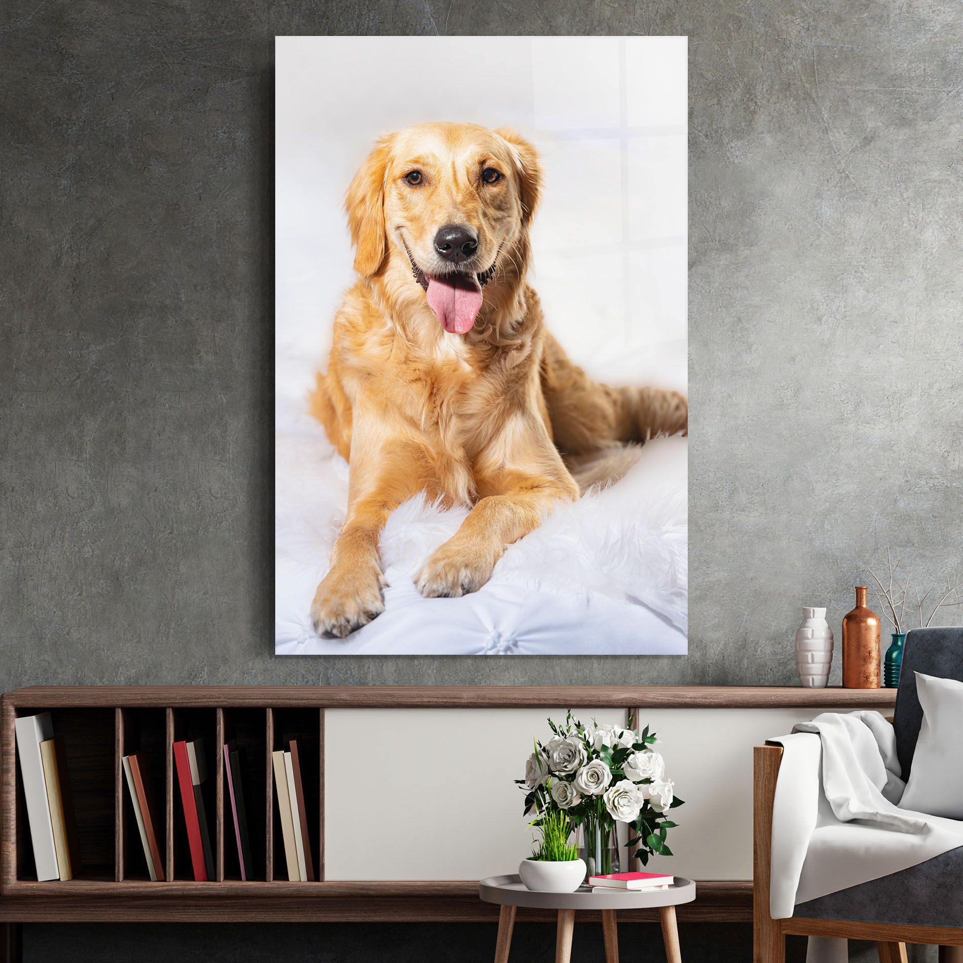 Beautiful Gold Dog mockup 2
