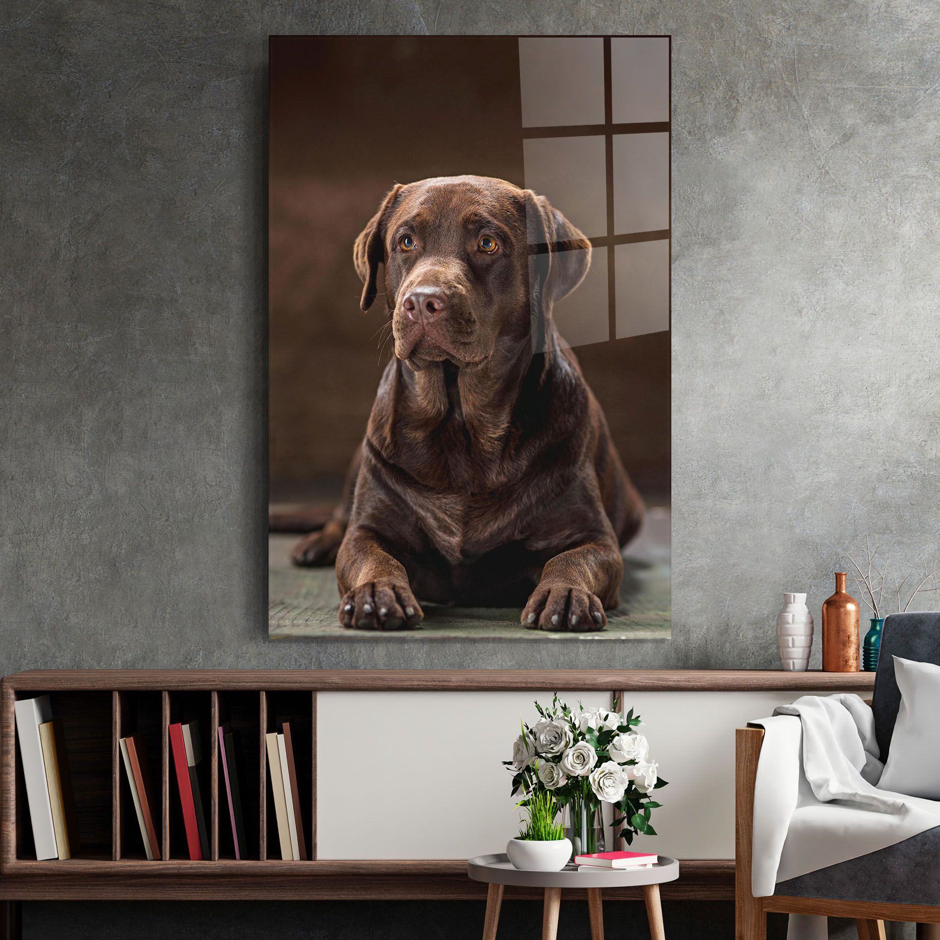 Brown Labrador Dog mockup 2