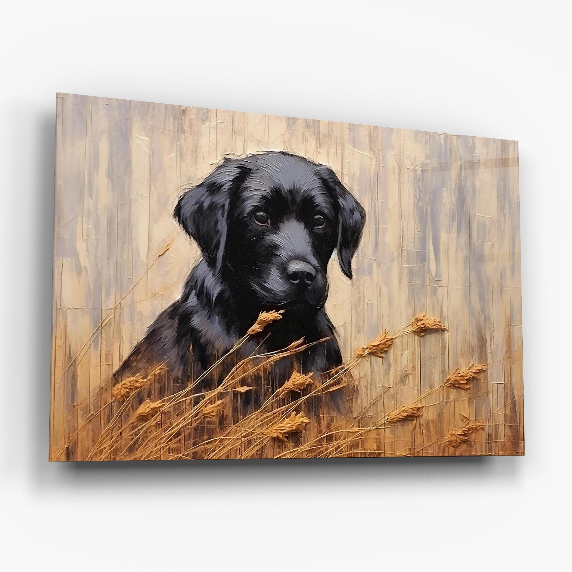 Tablou Sticla Black Dog Art mockup 6