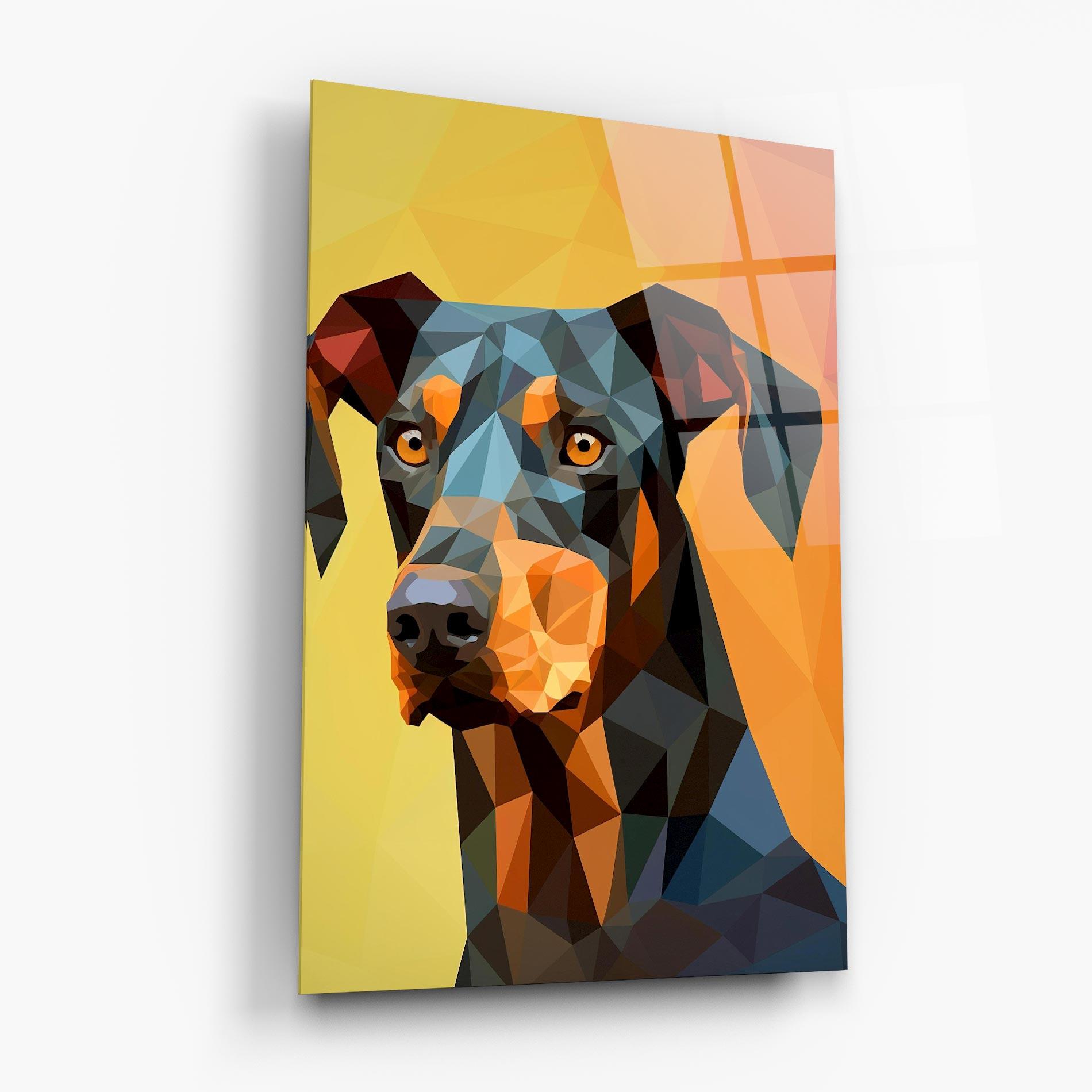 Tablou Sticla Digital Art Dog mockup 6