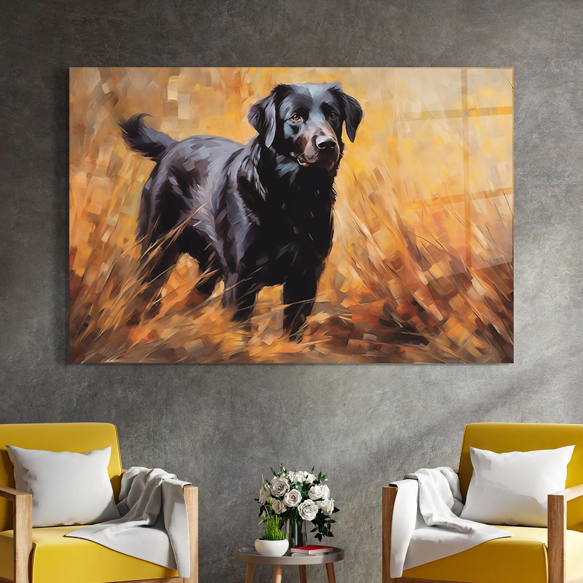 Tablou Sticla Black Pretty Dog mockup 4