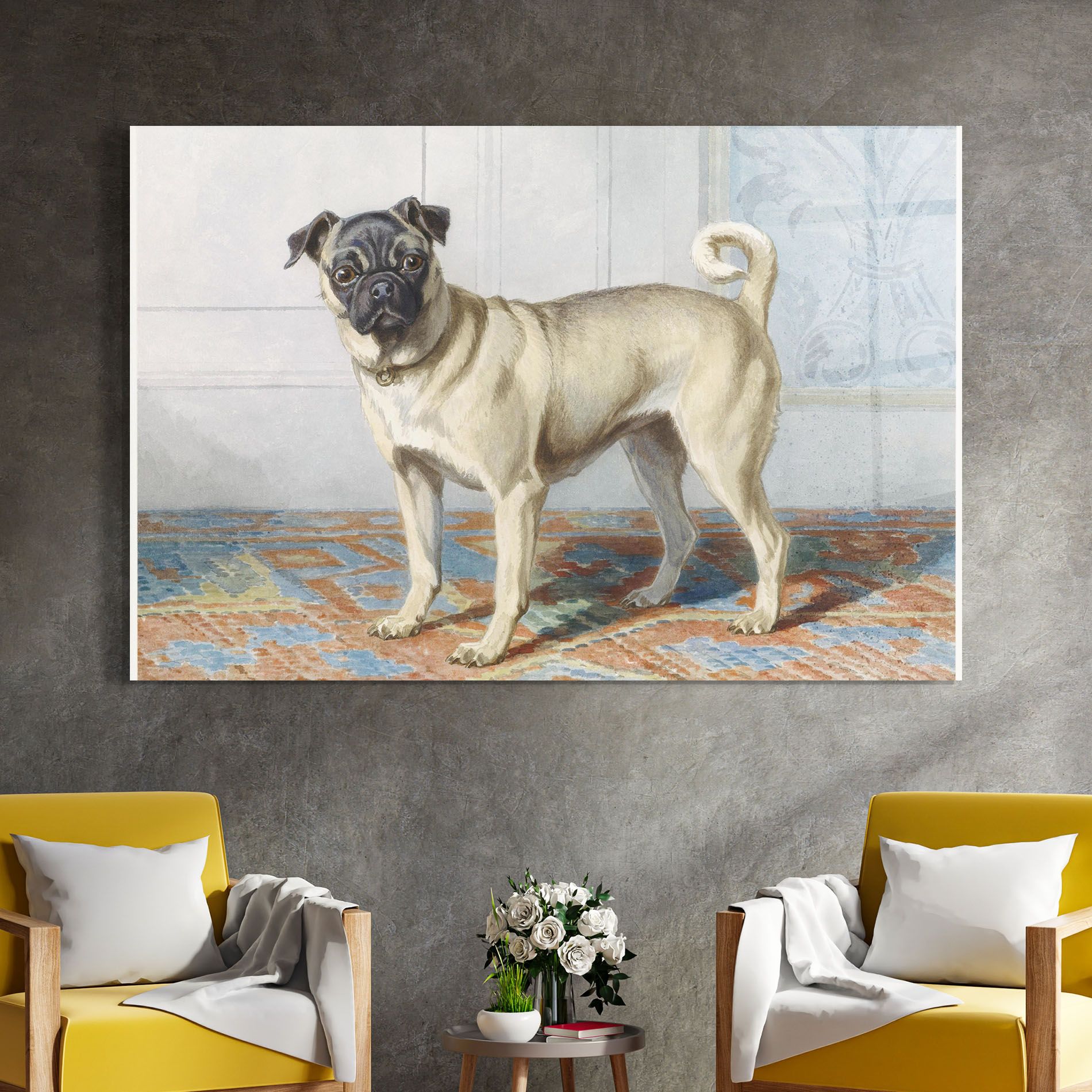 Cute Cream Dog mockup 4