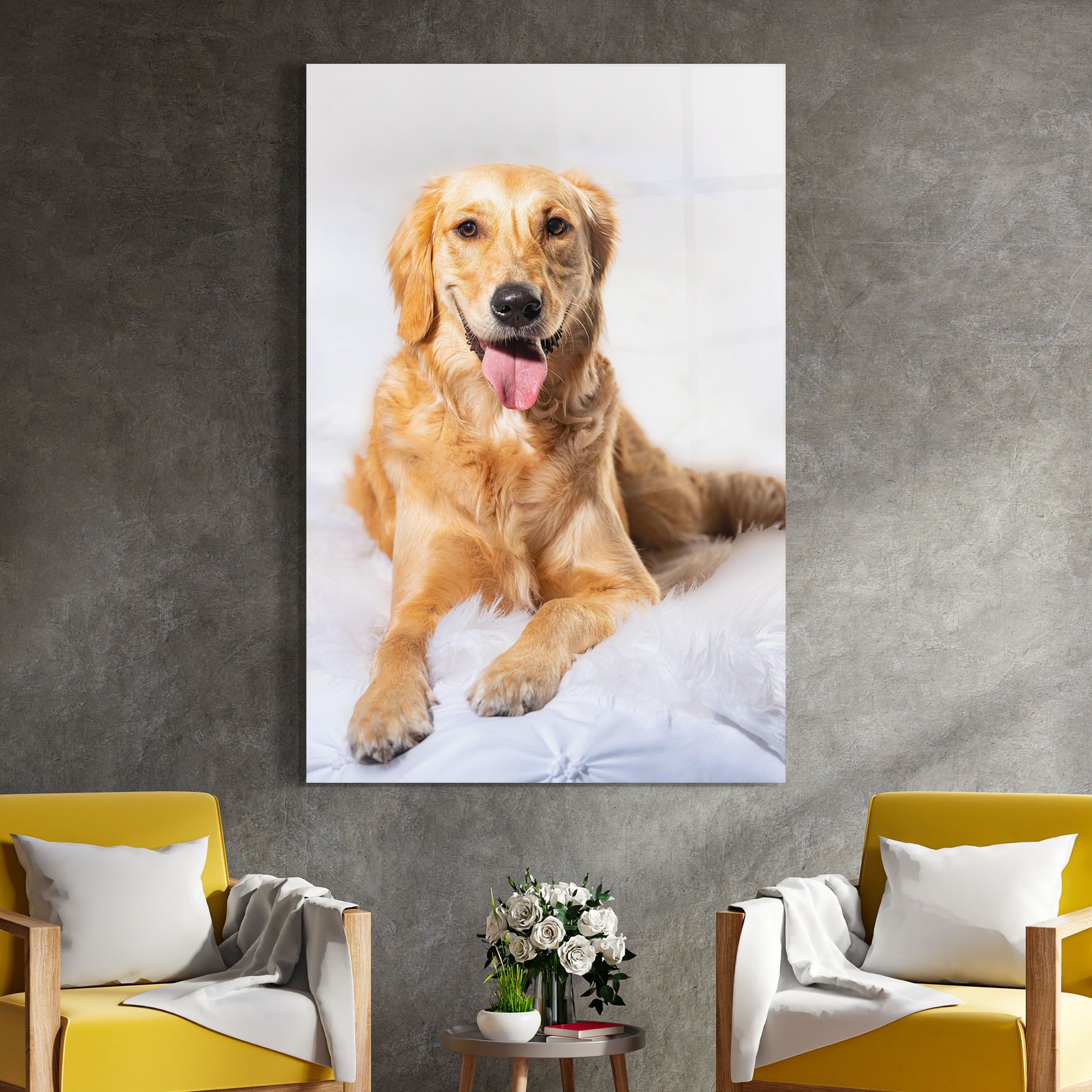 Beautiful Gold Dog mockup 4