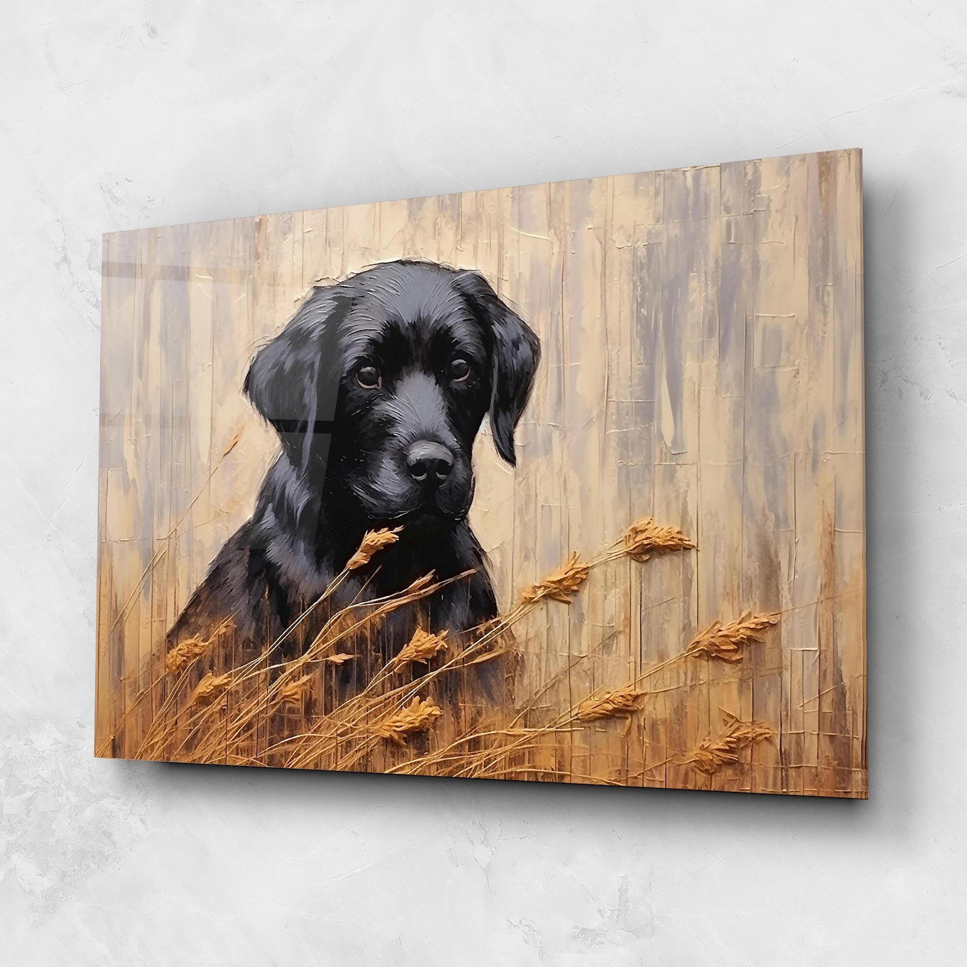 Tablou Sticla Black Dog Art mockup 1