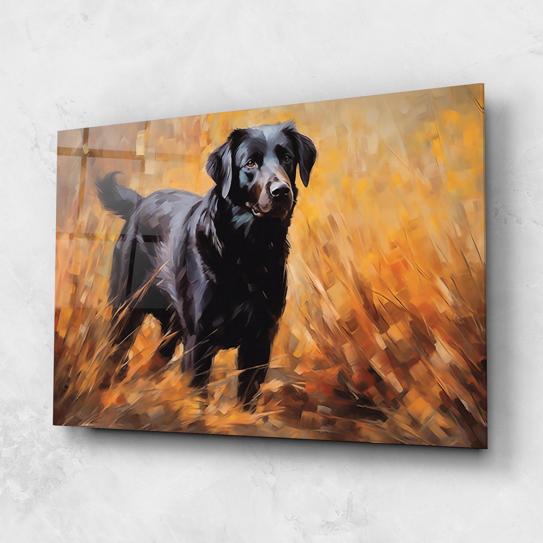 Tablou Sticla Black Pretty Dog mockup 1