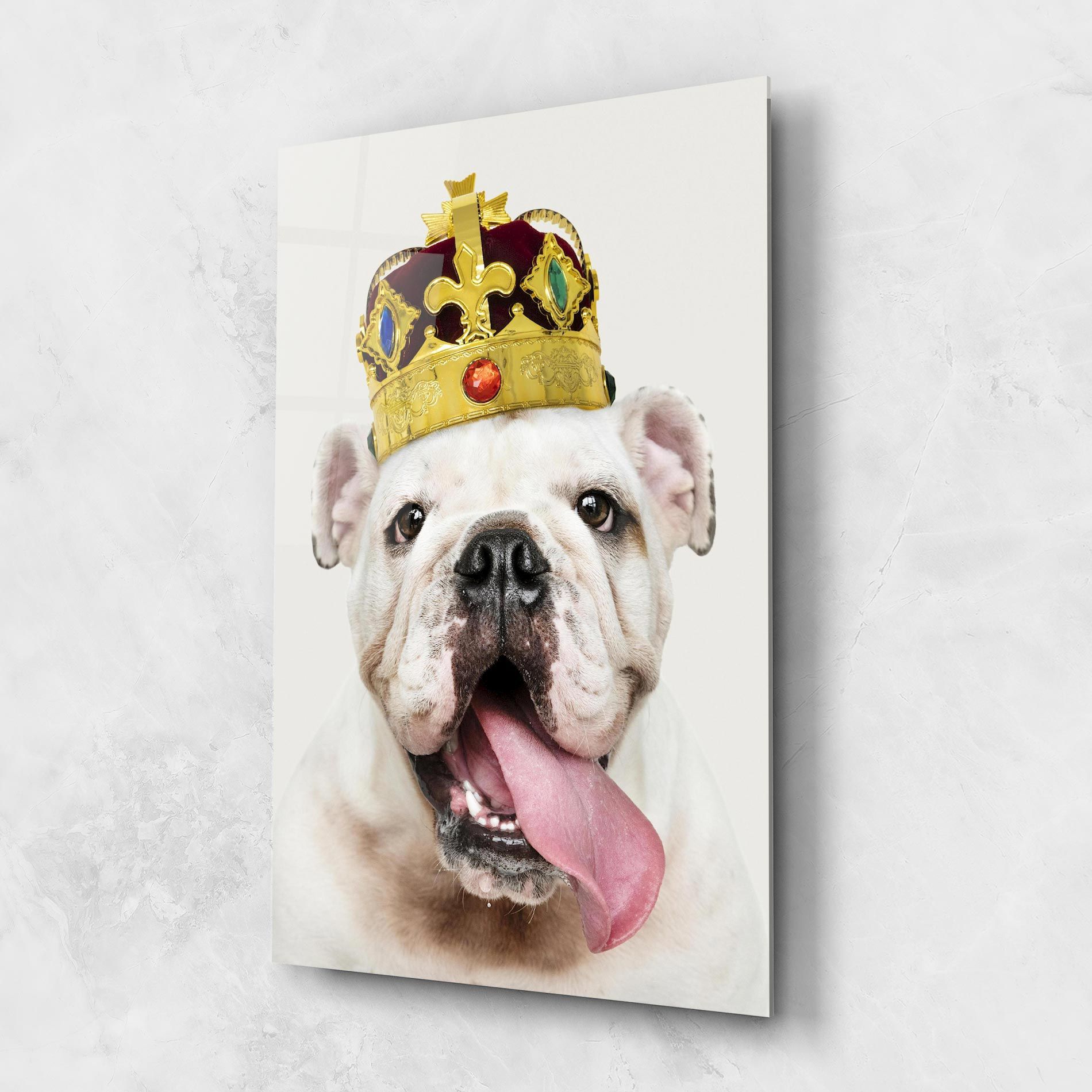 Bulldog Wearing Crown mockup 1