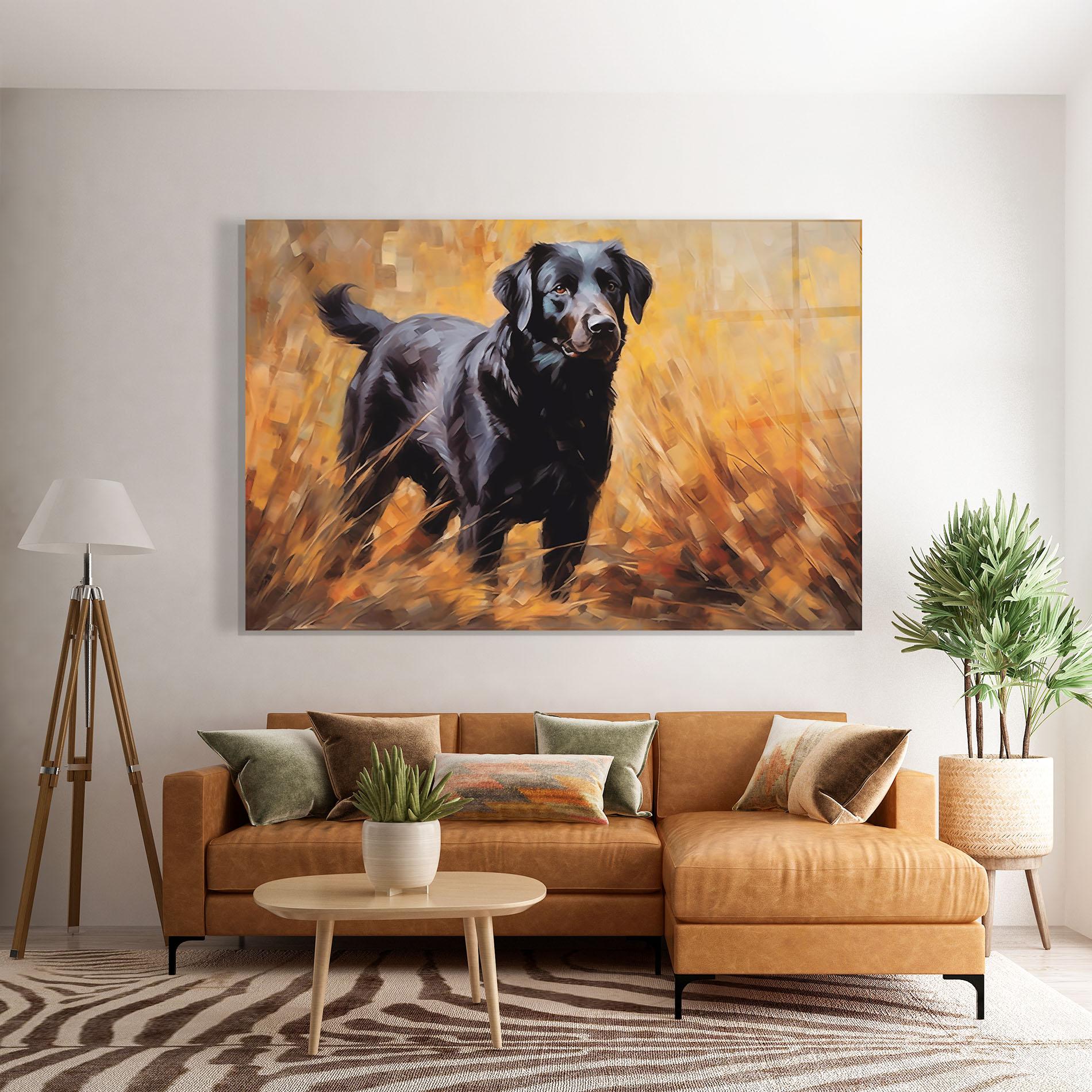 Tablou Sticla Black Pretty Dog mockup 7
