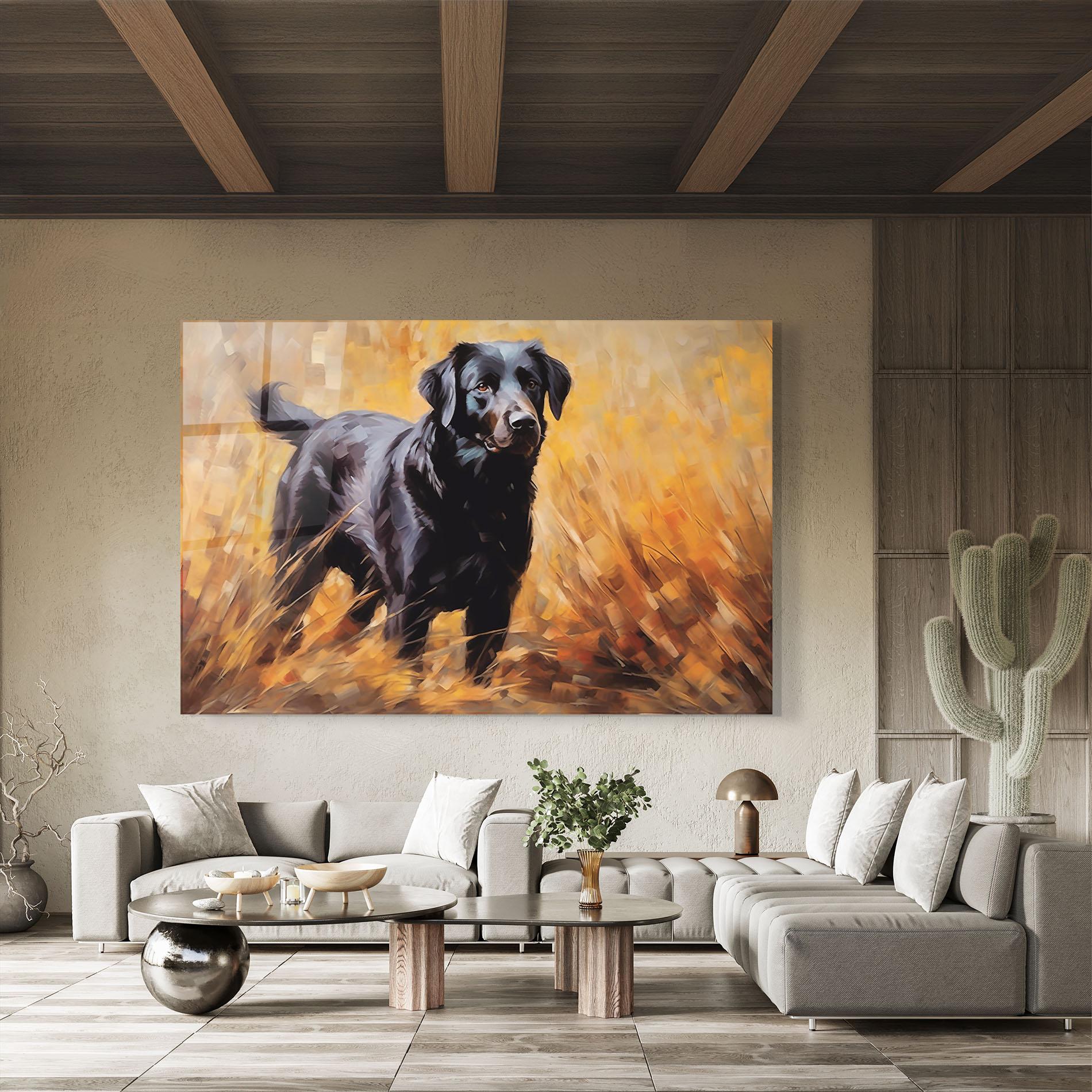 Tablou Sticla Black Pretty Dog mockup 8