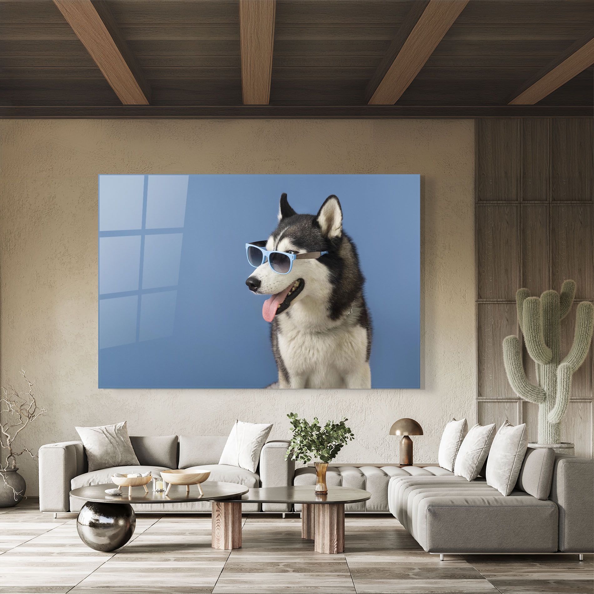 Blue Glasses Dog mockup 8