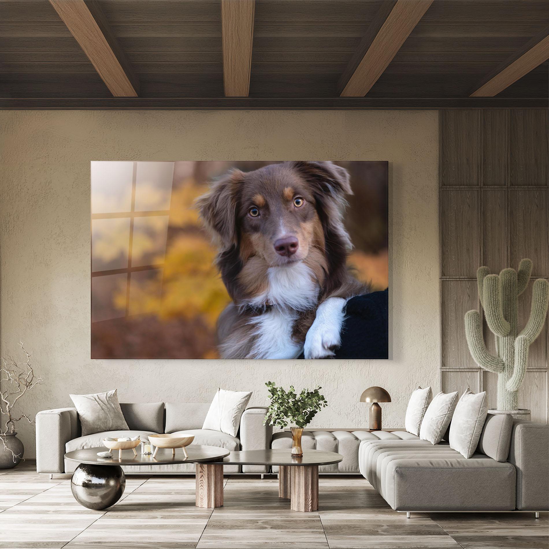 Tablou Sticla Coffee Brown Dog mockup 8