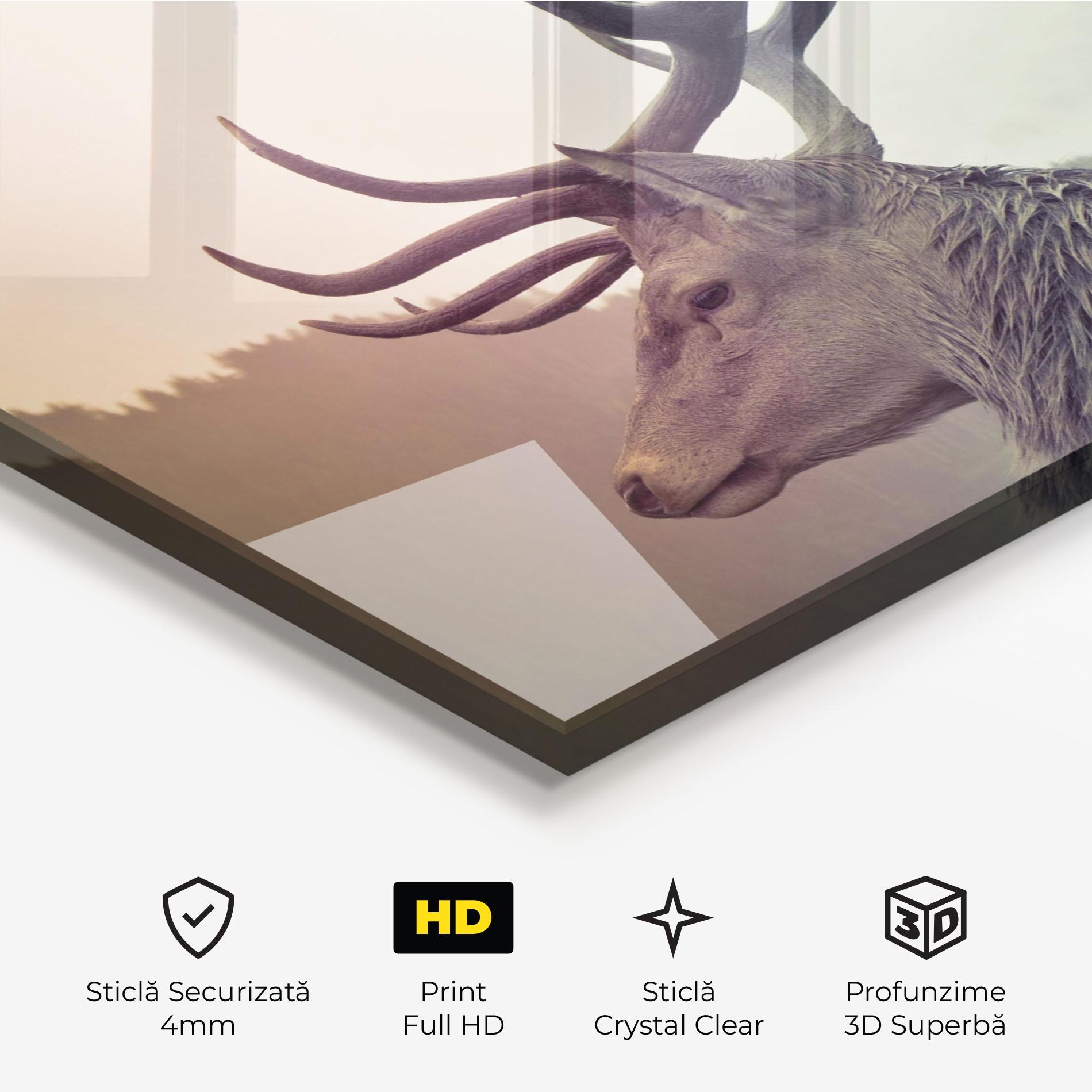 Tablou Sticla King Of The Forest mockup 3