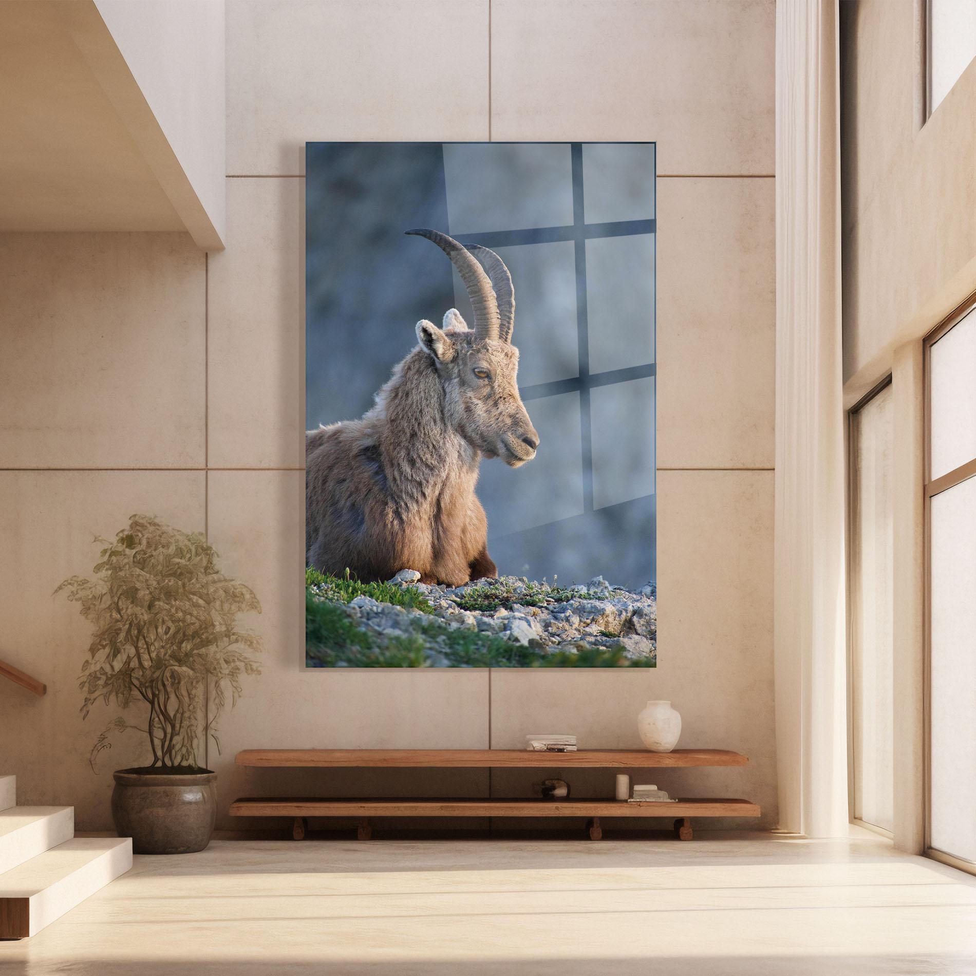 Tablou Sticla Mountain Goat mockup 8