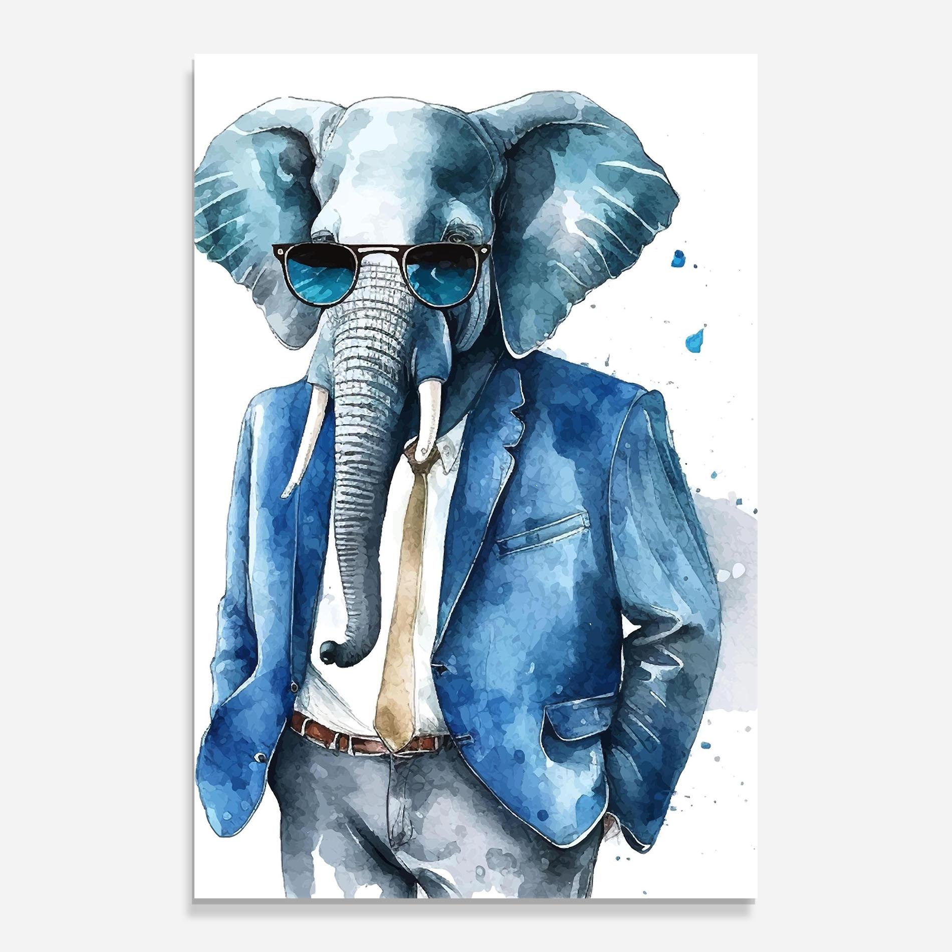 Tablou Sticla Bussiness Elephant mockup 0