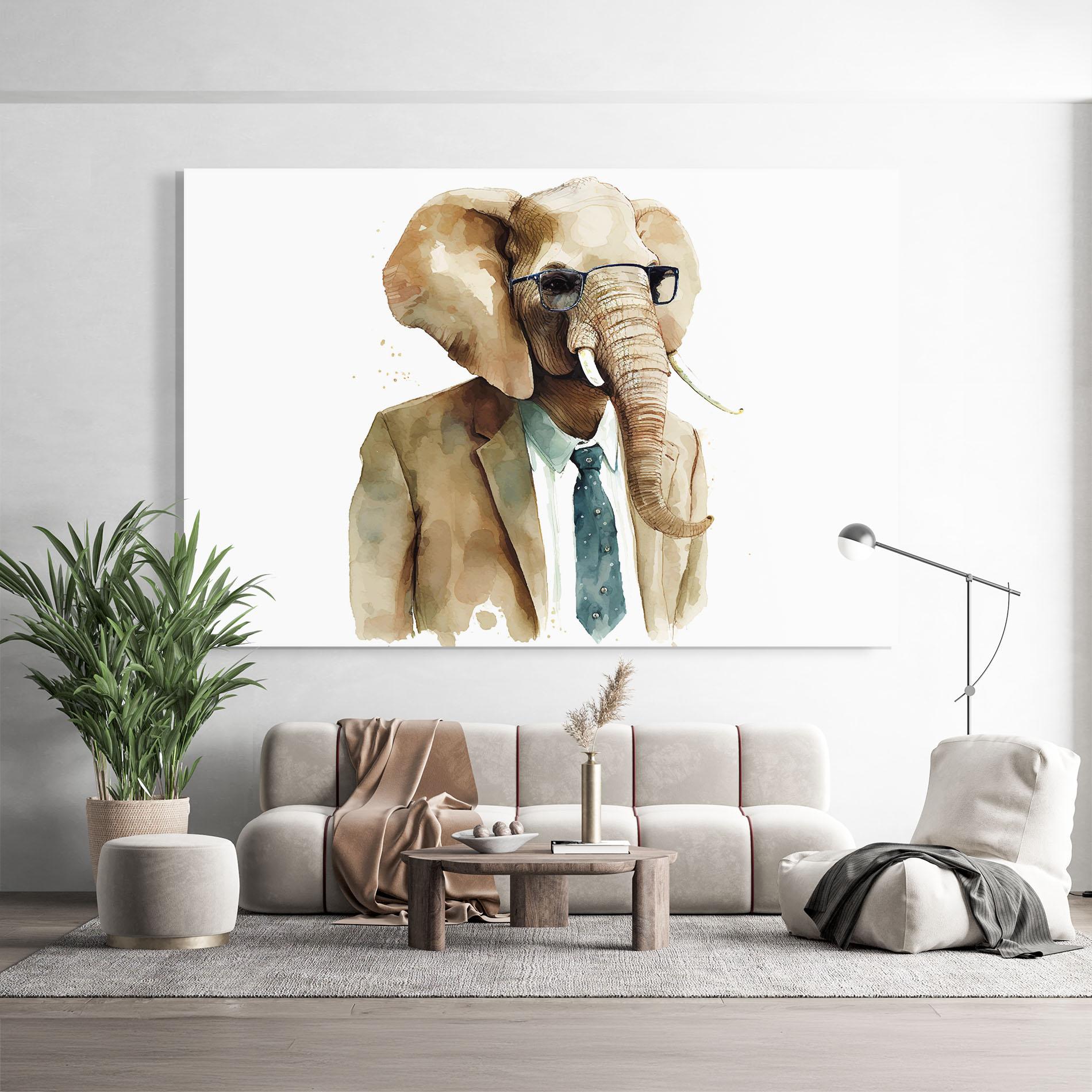 Tablou Sticla Bussines Elephant mockup 9