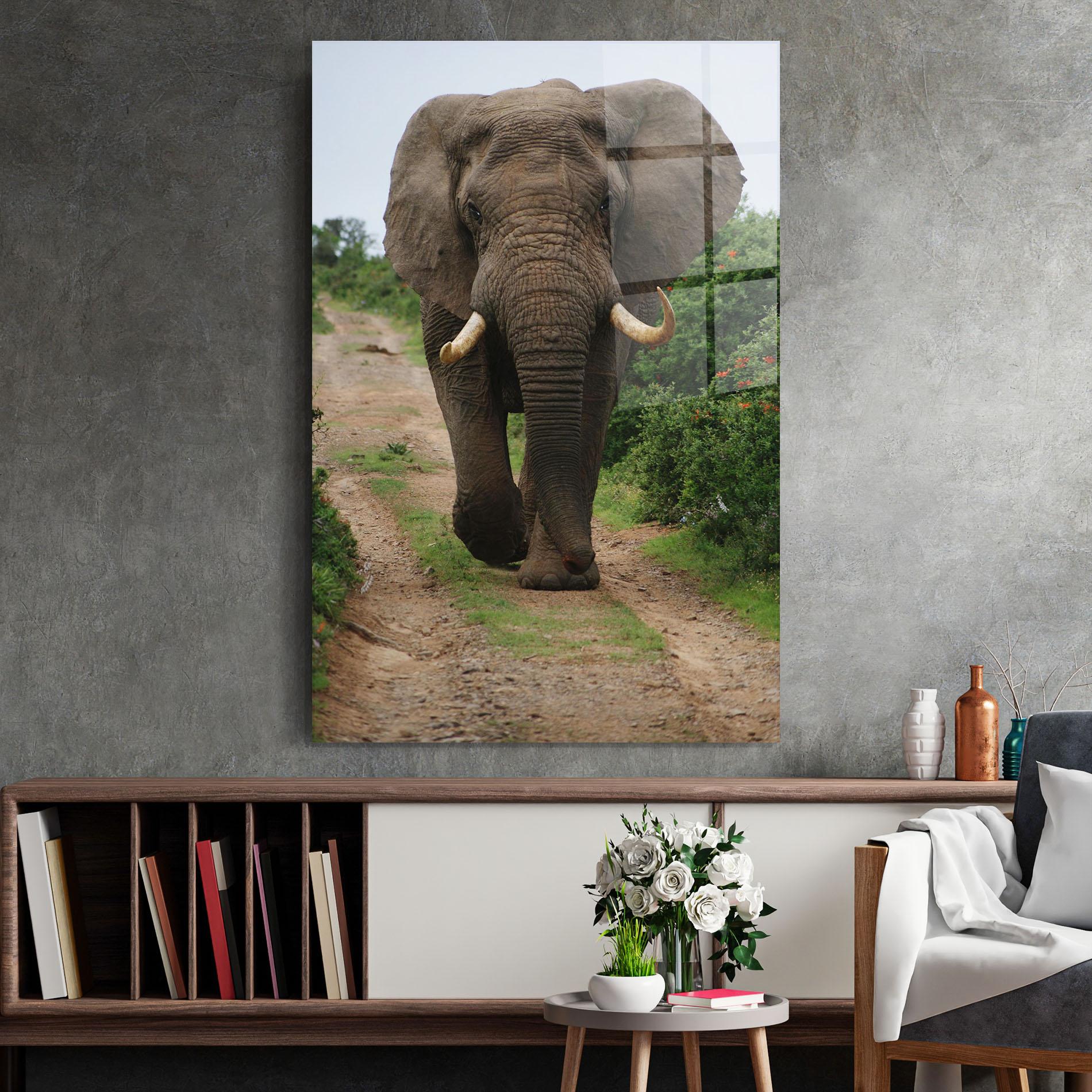 Tablou Sticla Elephant Safari mockup 2