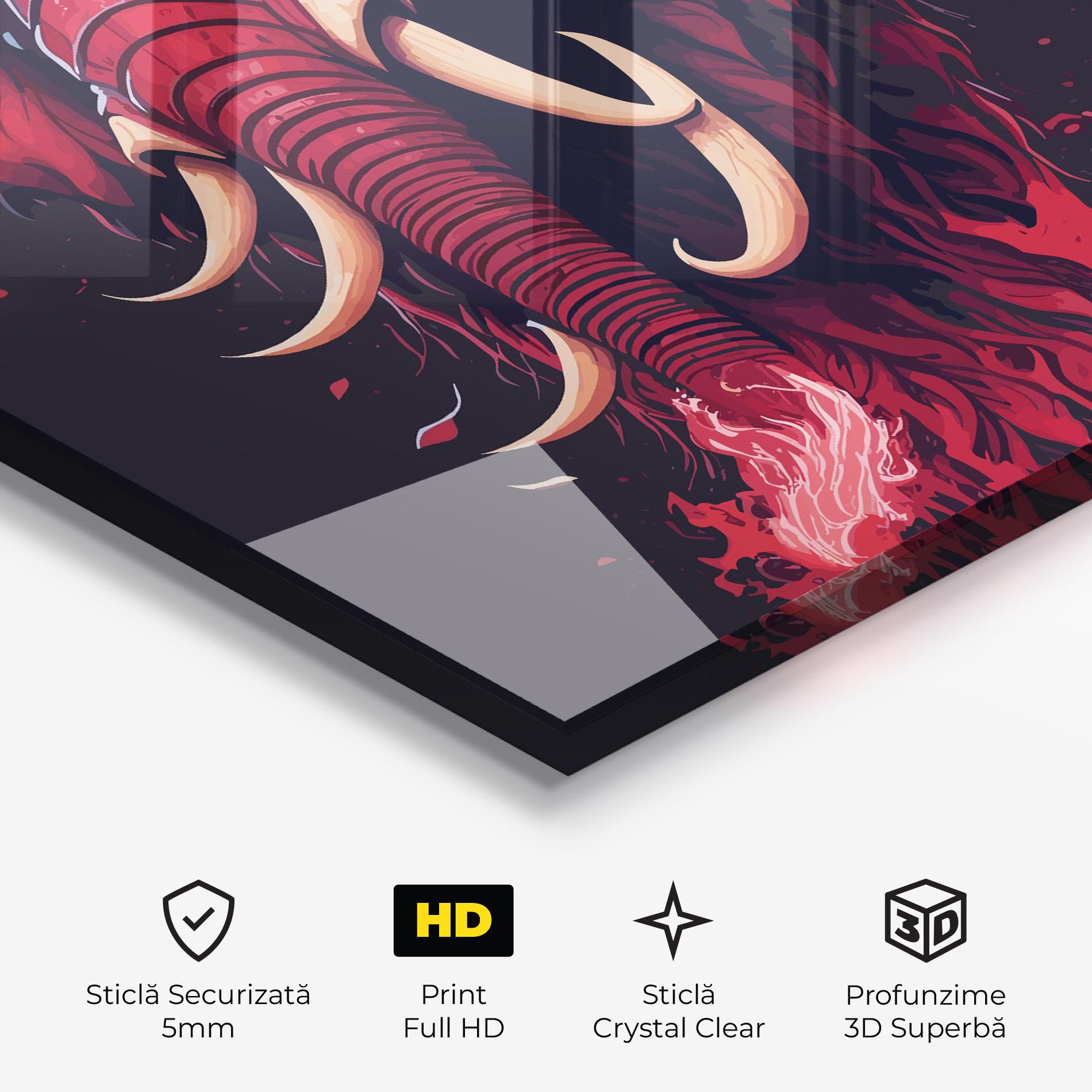 Tablou Sticla Bloody Elephant mockup 3
