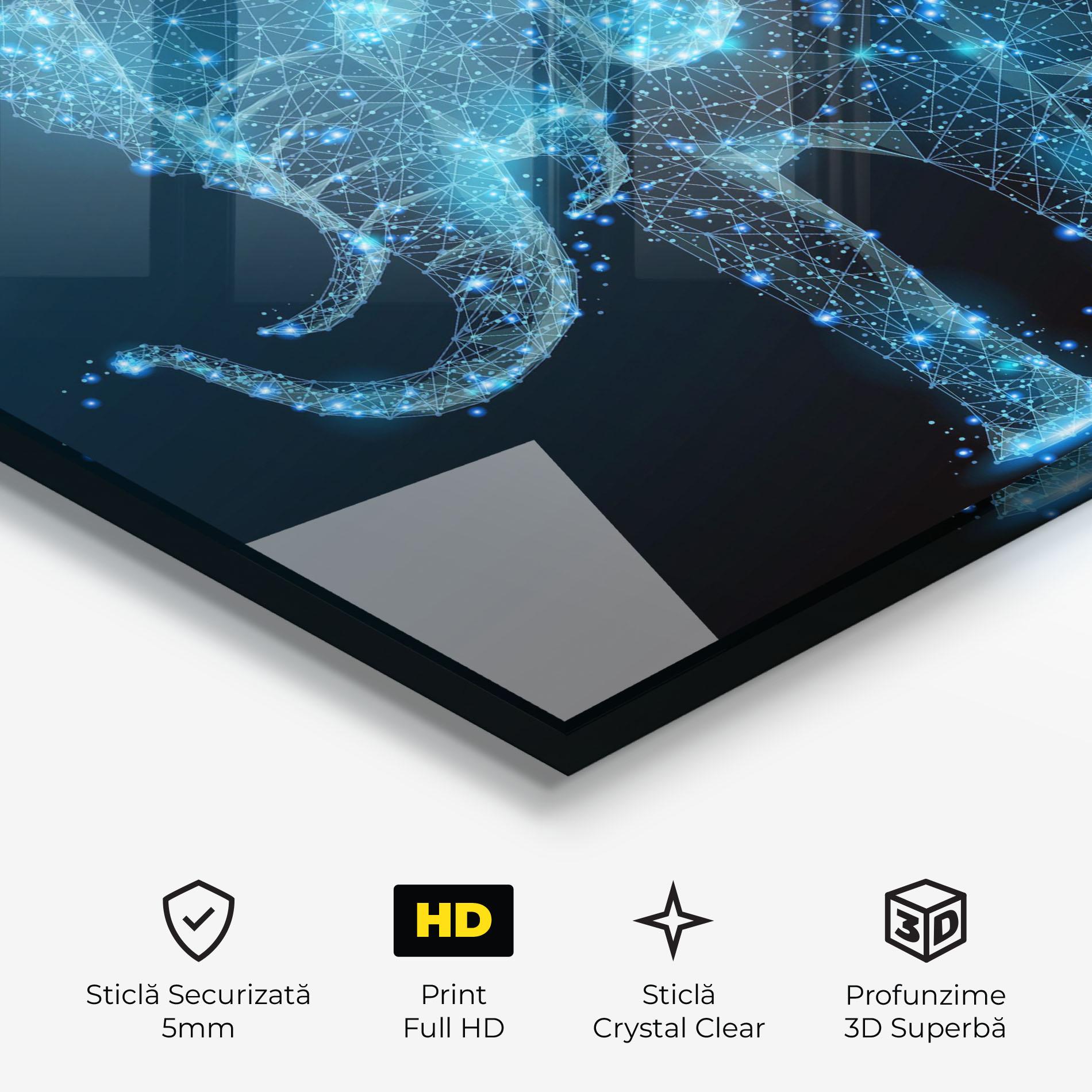 Tablou Sticla Digital Elephant mockup 3