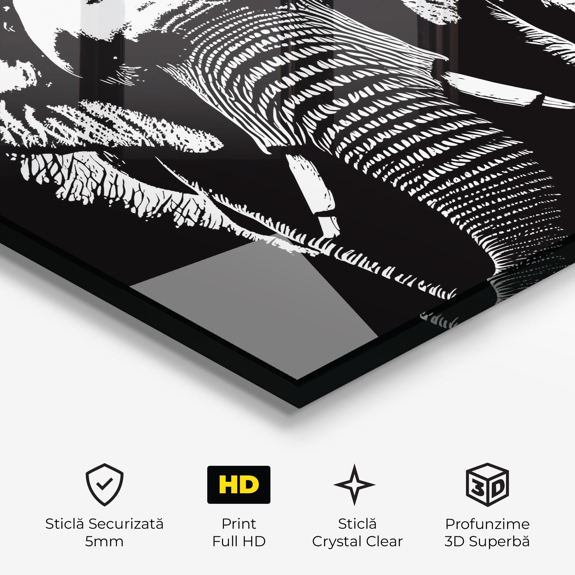 Tablou Sticla Elephant Drawing mockup 3