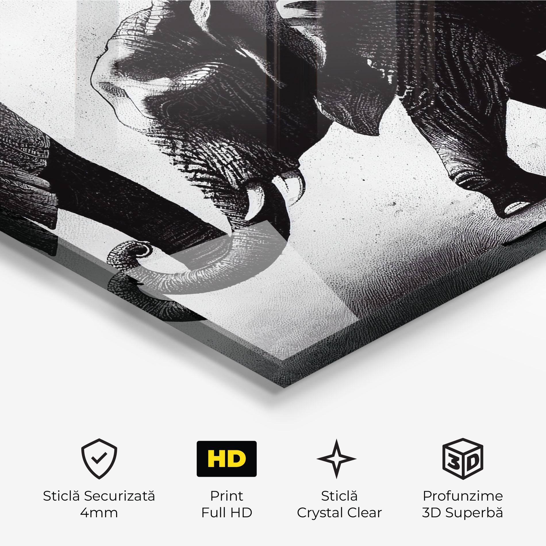 Tablou Sticla Baby Elephant mockup 3