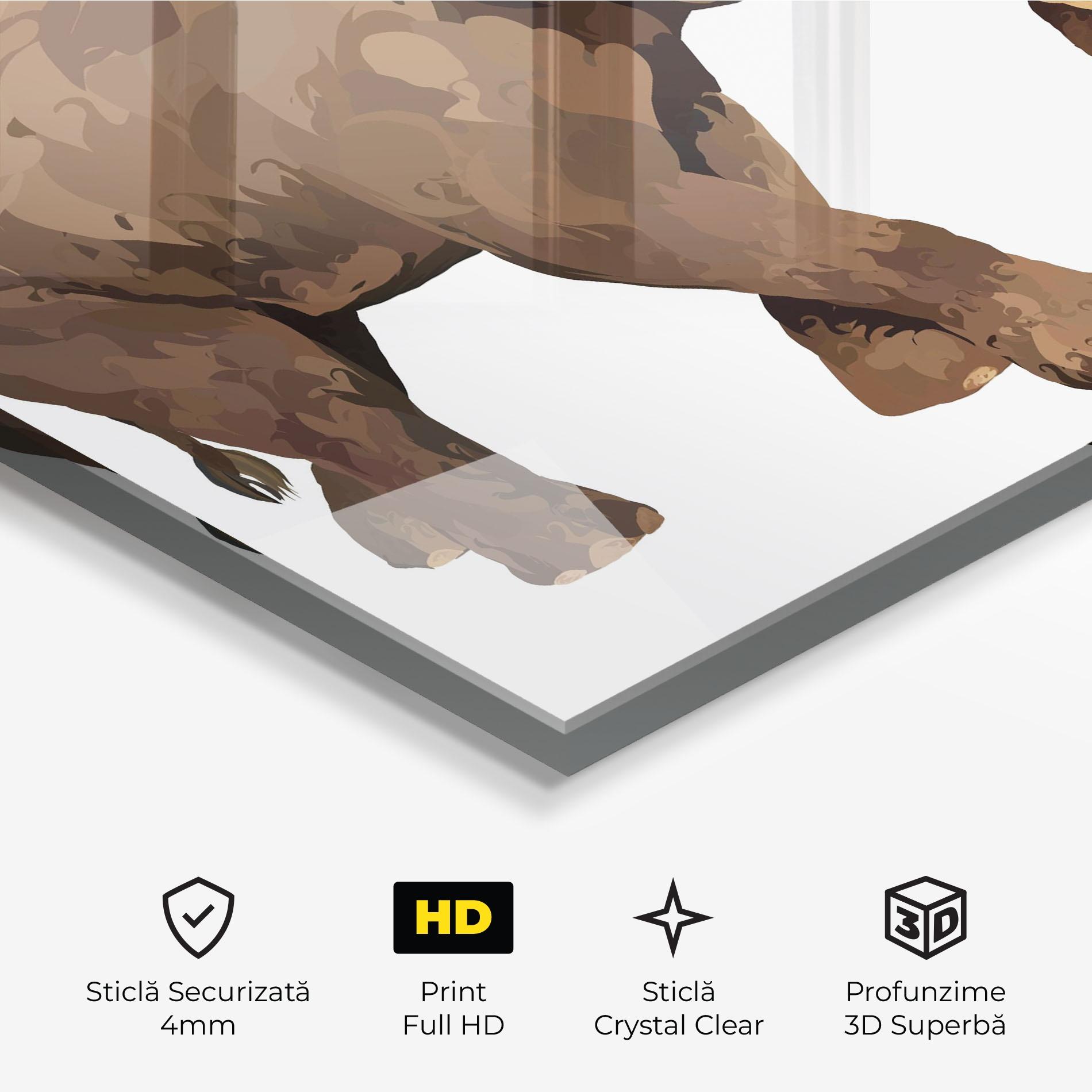 Tablou Sticla Brown Elephant mockup 3