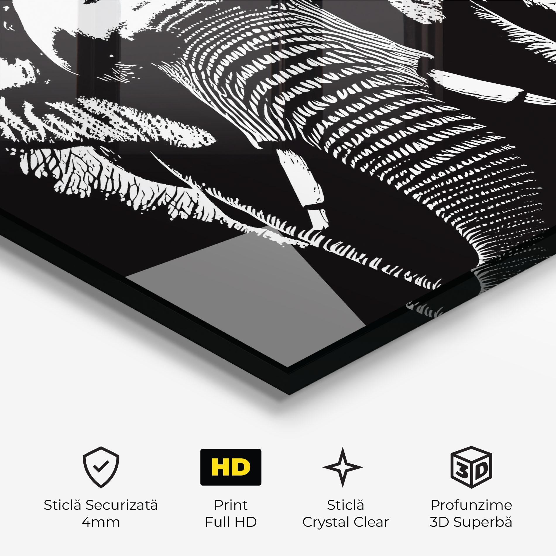 Tablou Sticla Elephant Drawing mockup 3