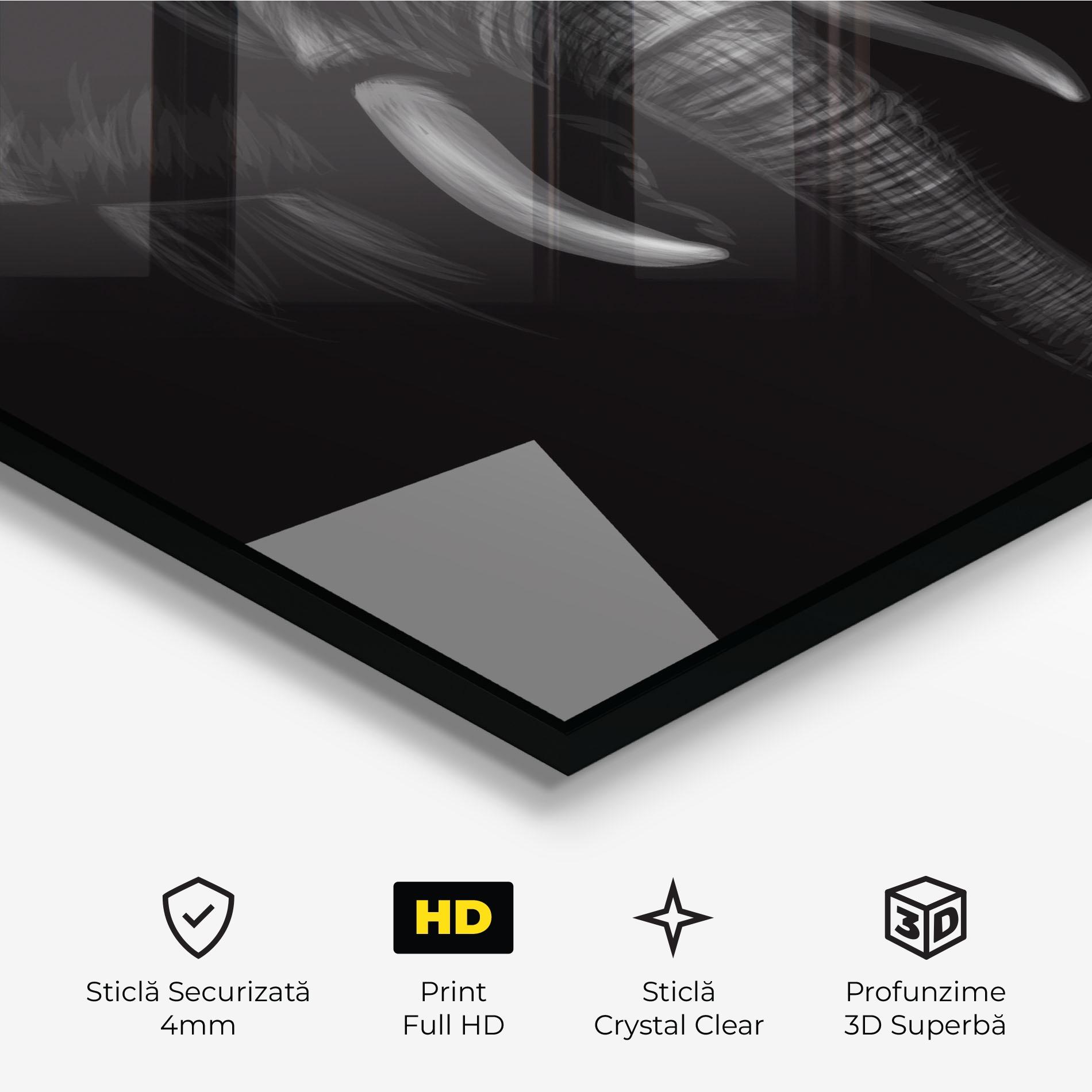 Tablou Sticla Elephant Head mockup 3
