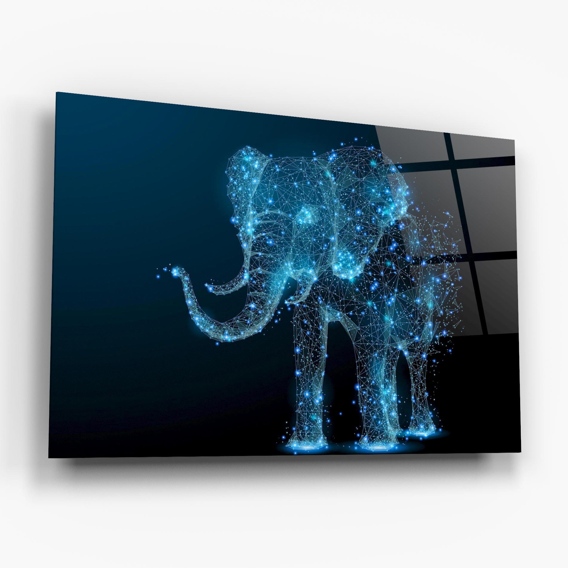 Tablou Sticla Digital Elephant mockup 6