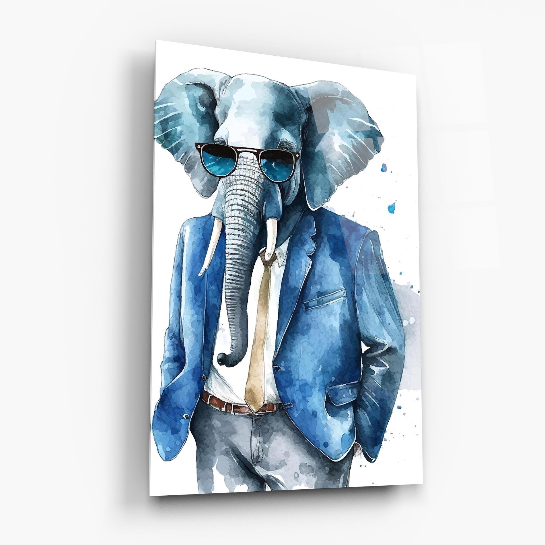 Tablou Sticla Bussiness Elephant mockup 6