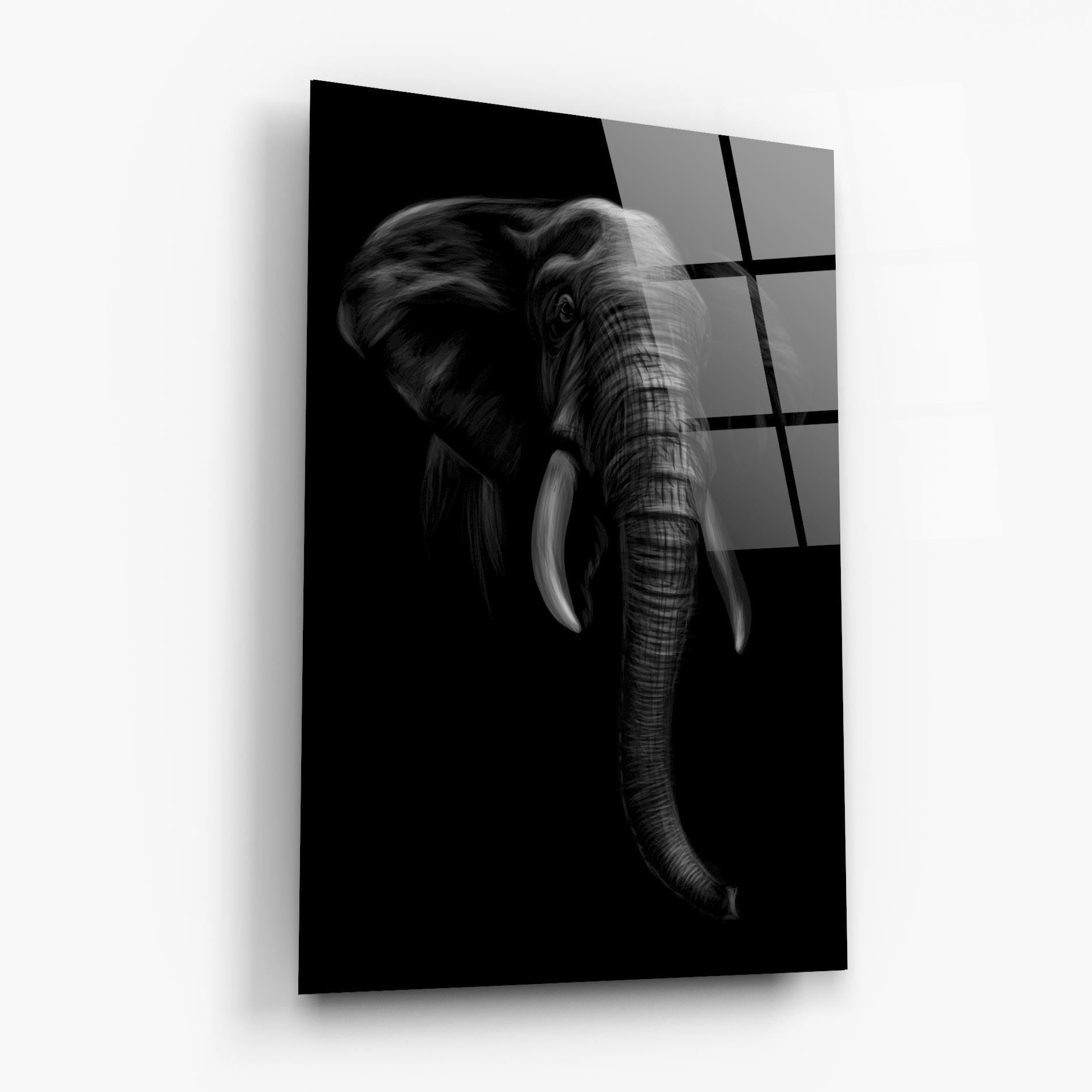 Tablou Sticla Elephant Head mockup 6
