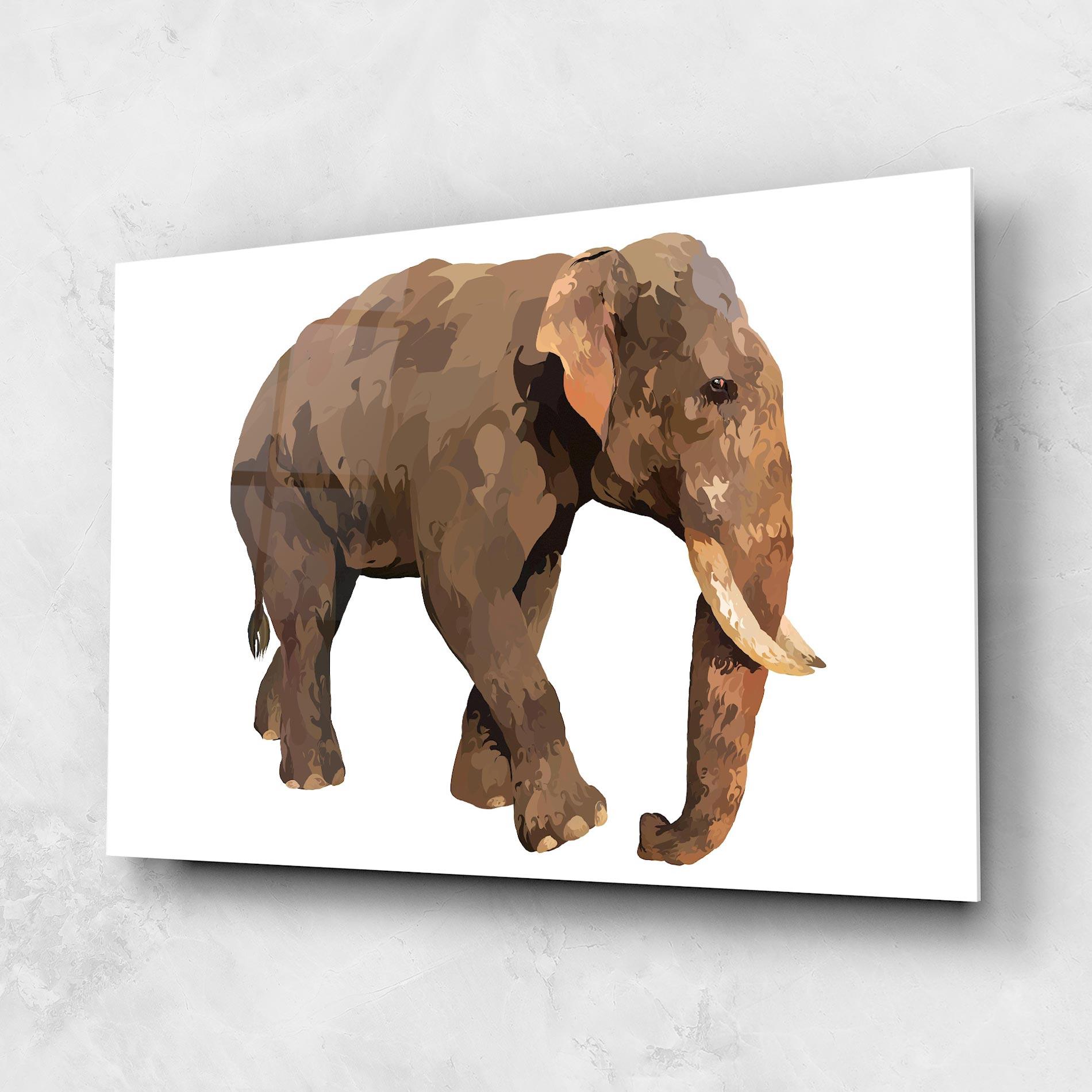 Tablou Sticla Brown Elephant mockup 1