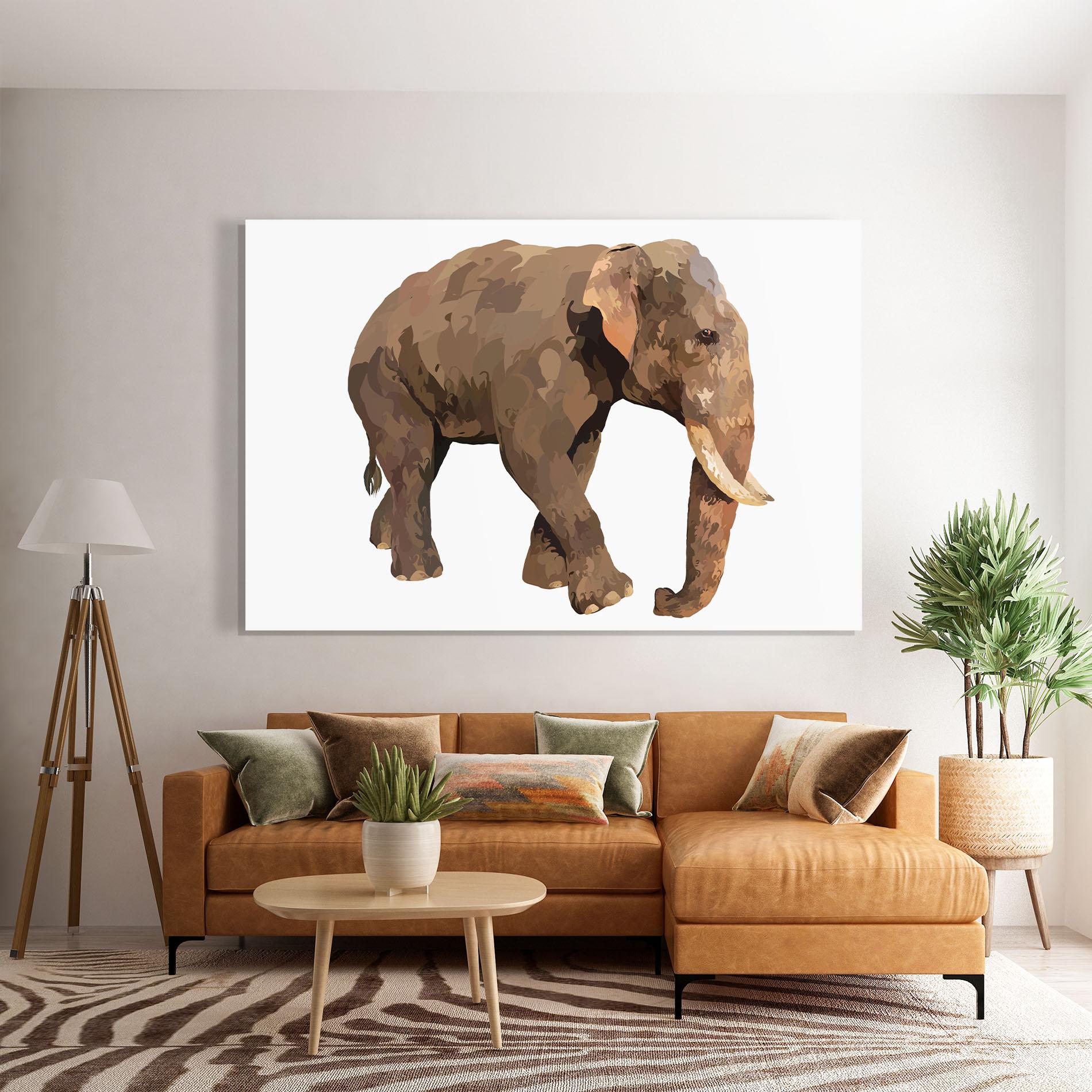 Tablou Sticla Brown Elephant mockup 7