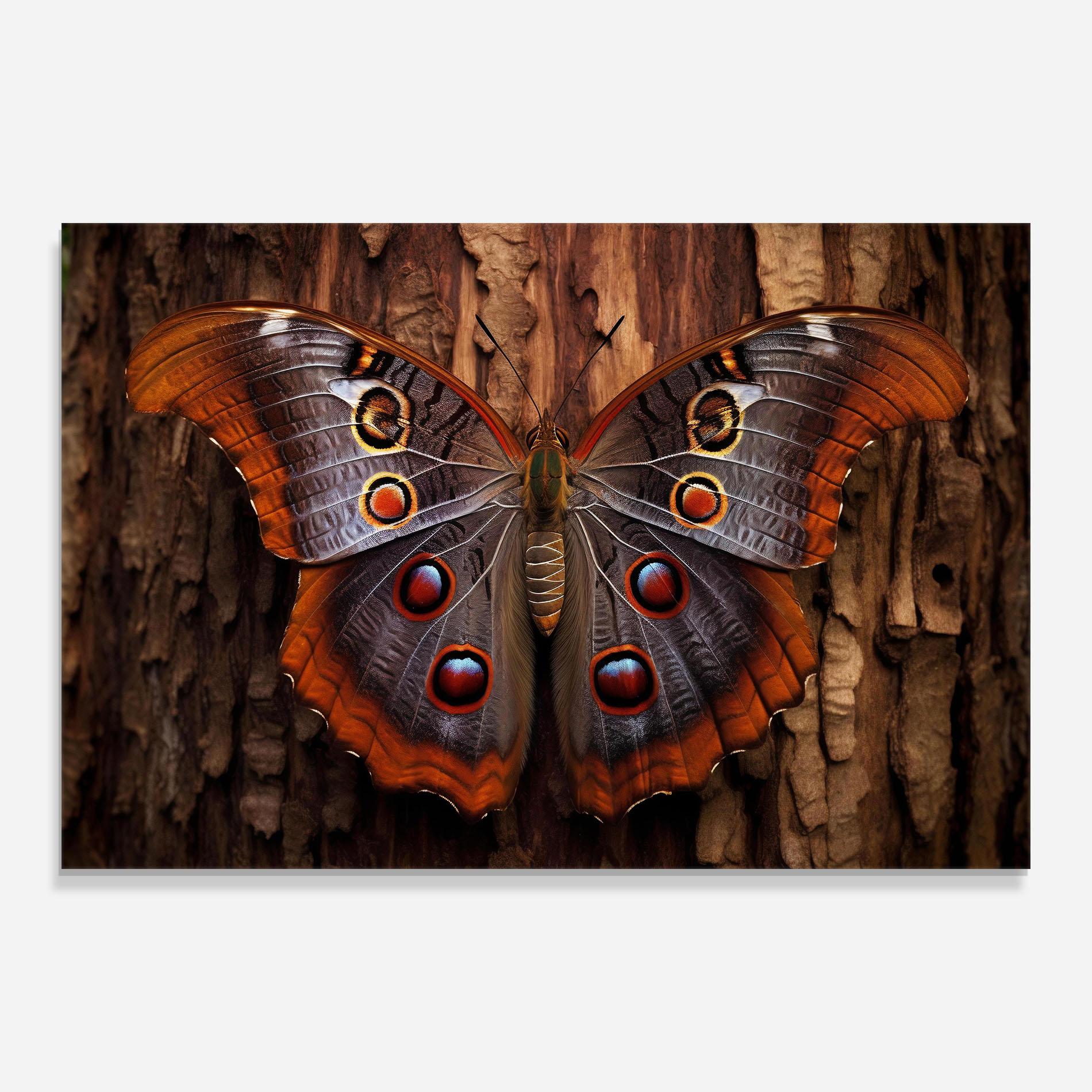 Tablou Sticla Brown Eyes Butterfly mockup 0