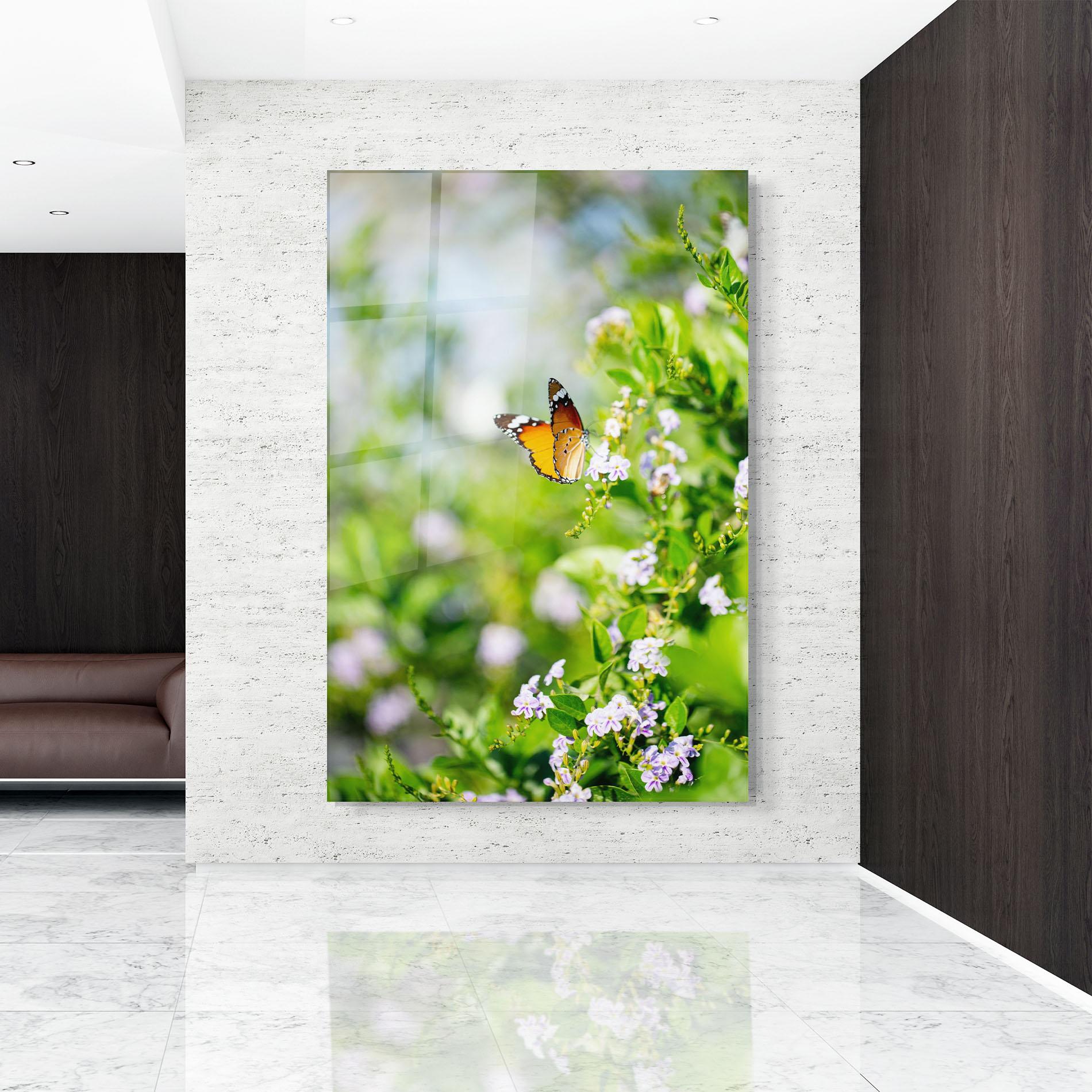 Tablou Sticla Little Orange Elephant mockup 9