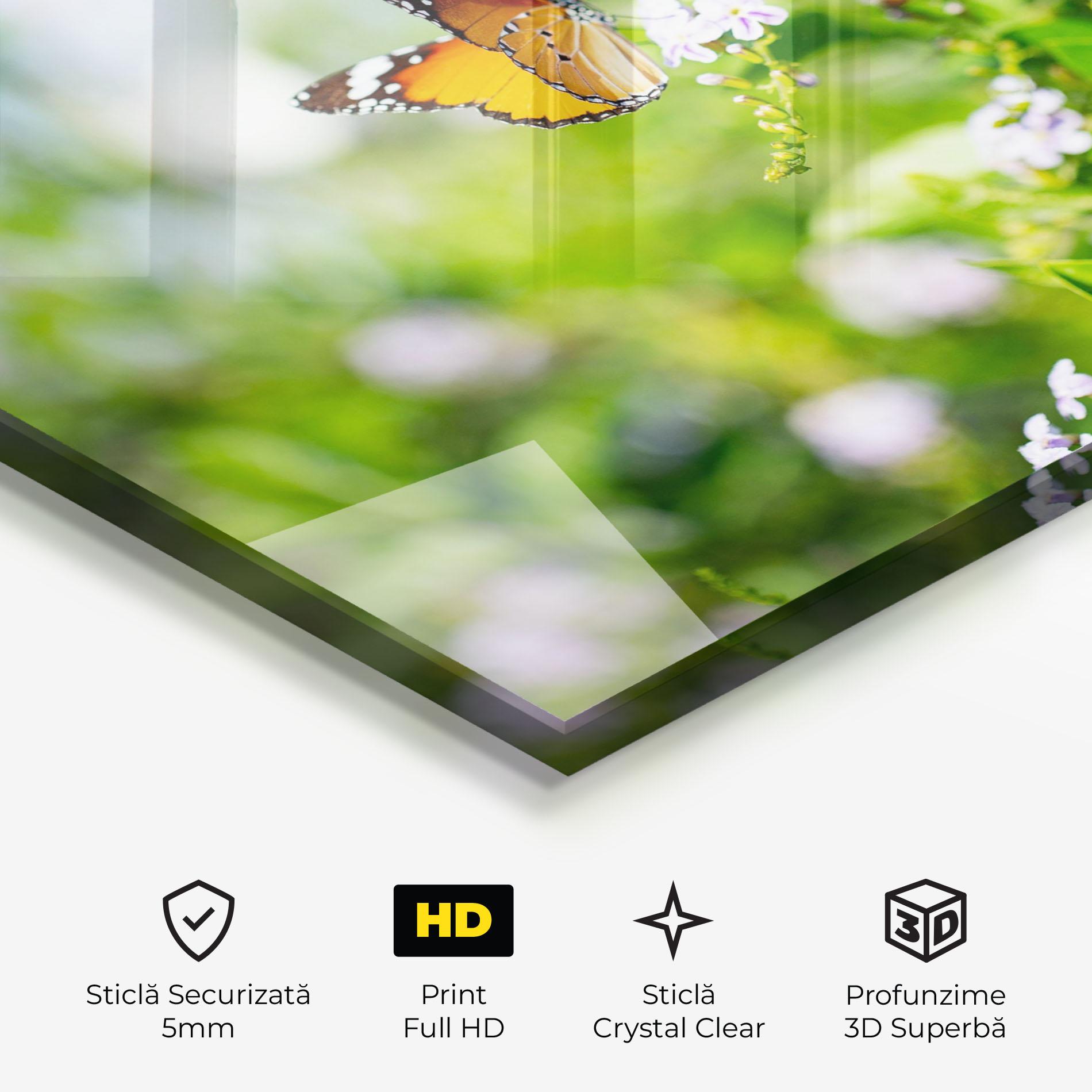 Tablou Sticla Little Orange Elephant mockup 3