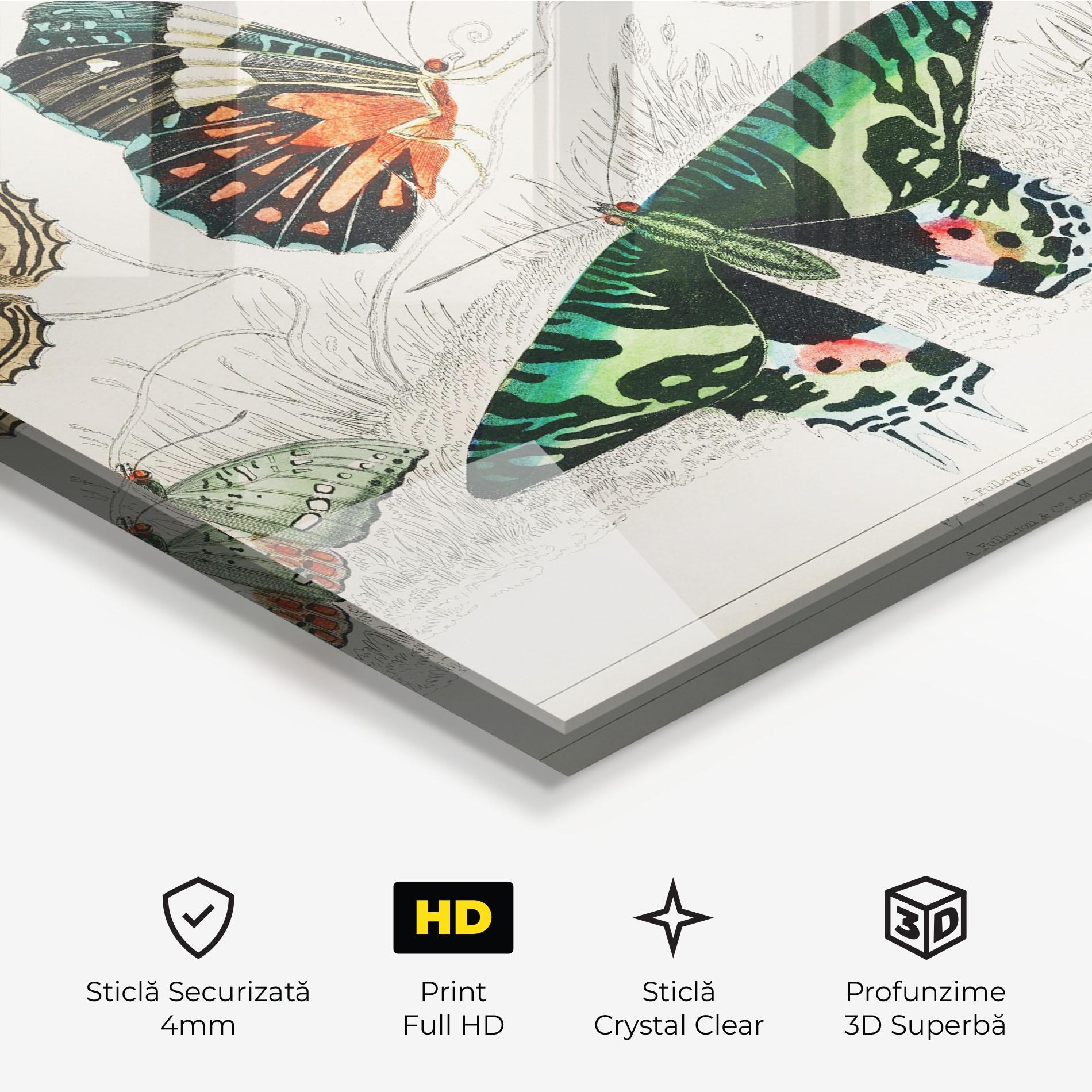 Tablou Sticla Butterfly Art mockup 3
