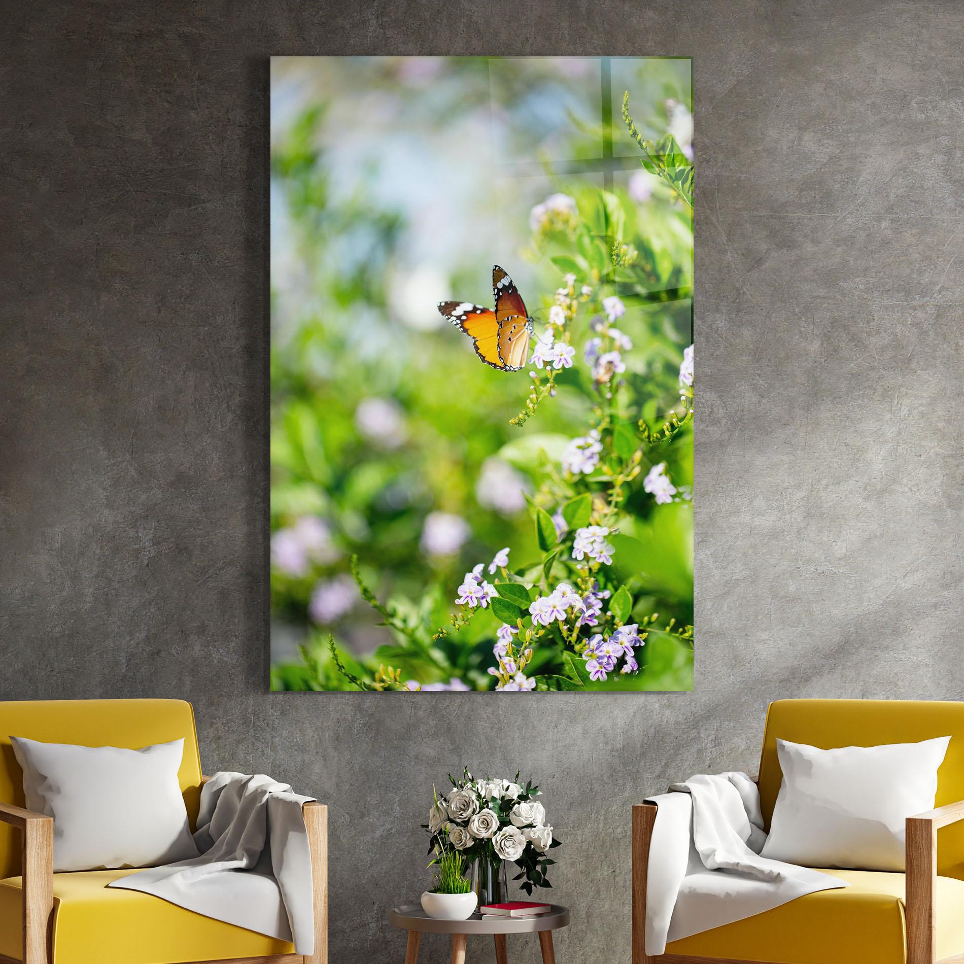 Tablou Sticla Little Orange Elephant mockup 4