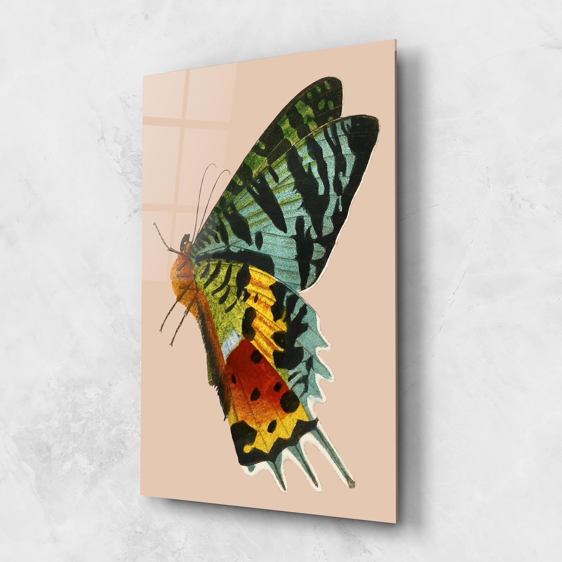 Tablou Sticla Butterfly On Pink mockup 1