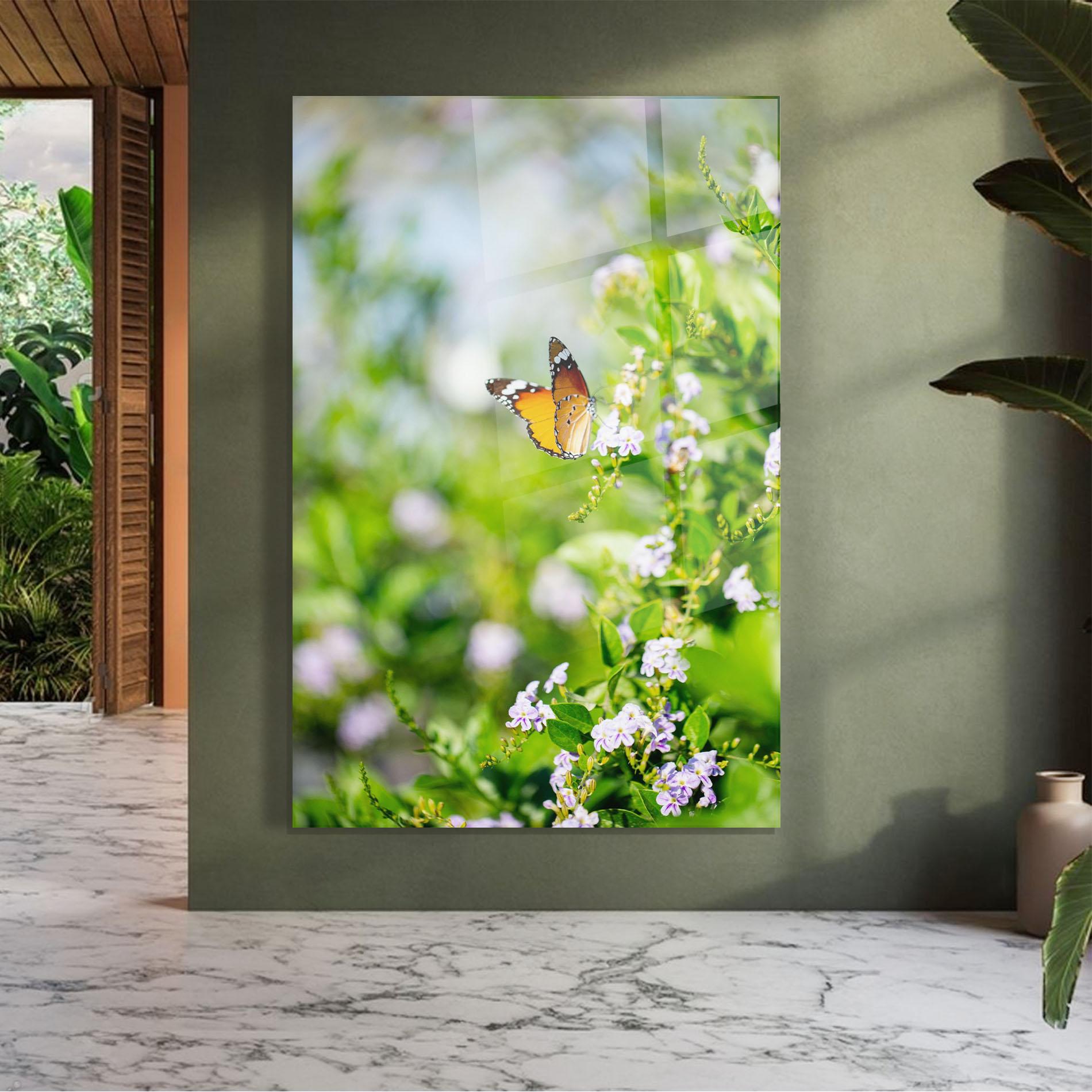 Tablou Sticla Little Orange Elephant mockup 7