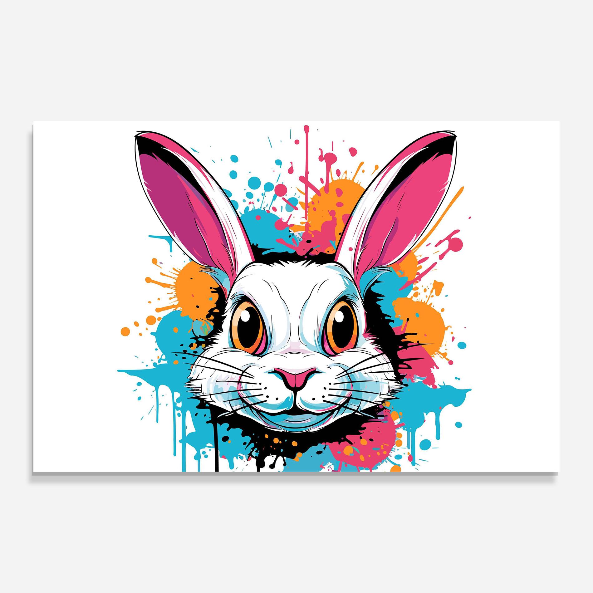 Tablou Sticla Angry Bunny mockup 0