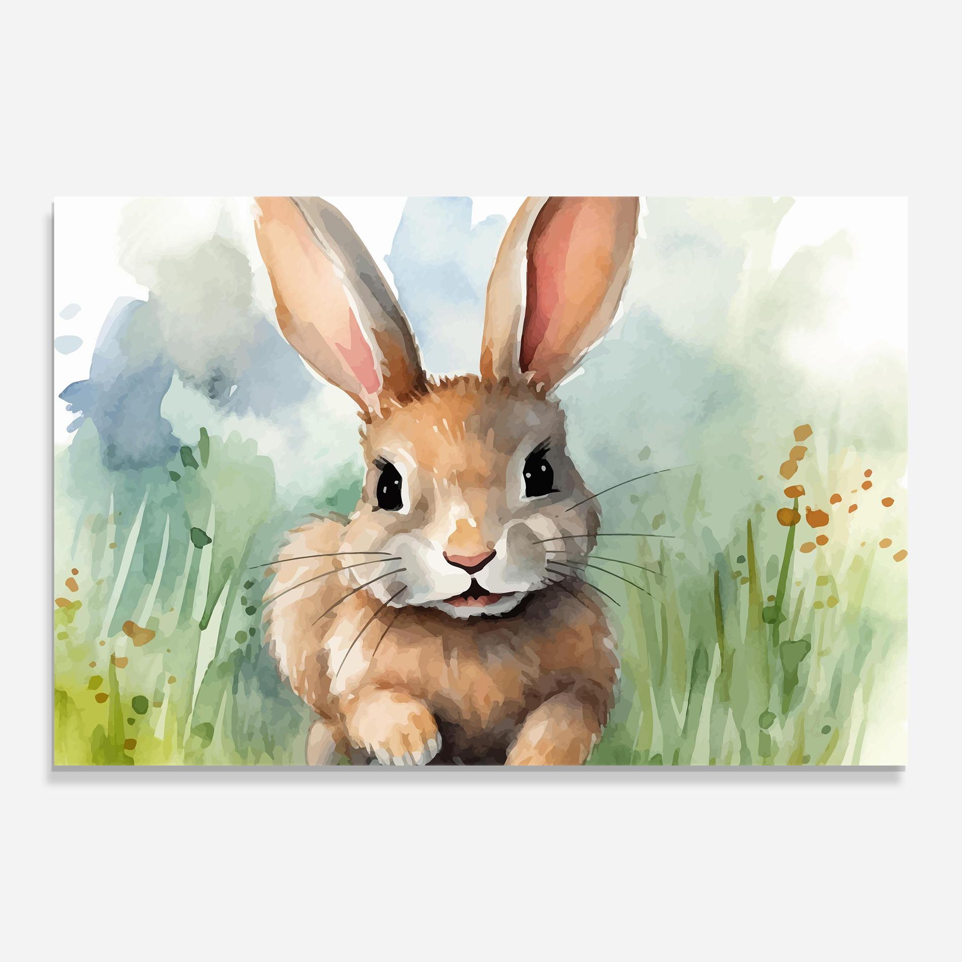 Tablou Sticla Brown Cream Bunny mockup 0