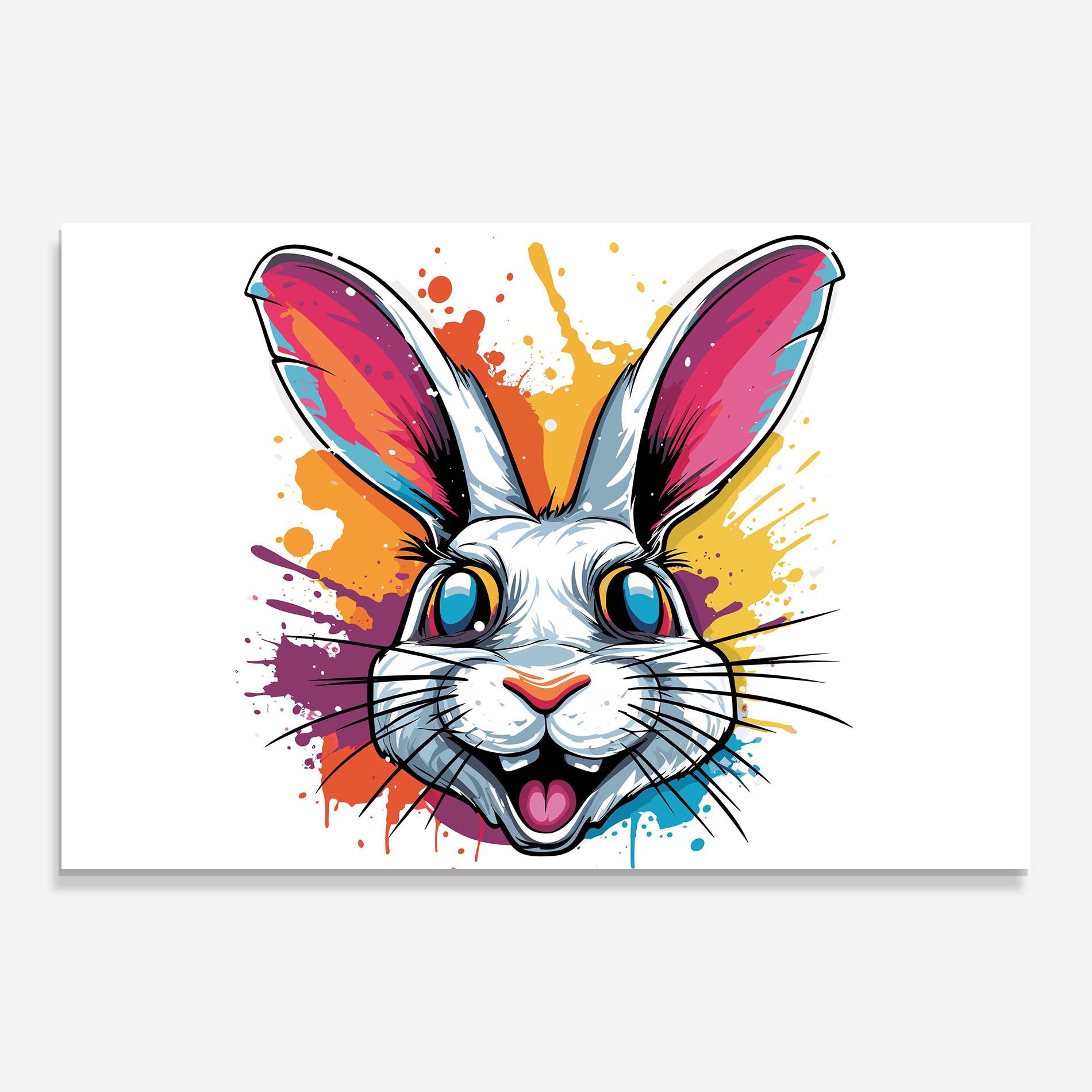 Tablou Sticla Crazy Bunny mockup 0