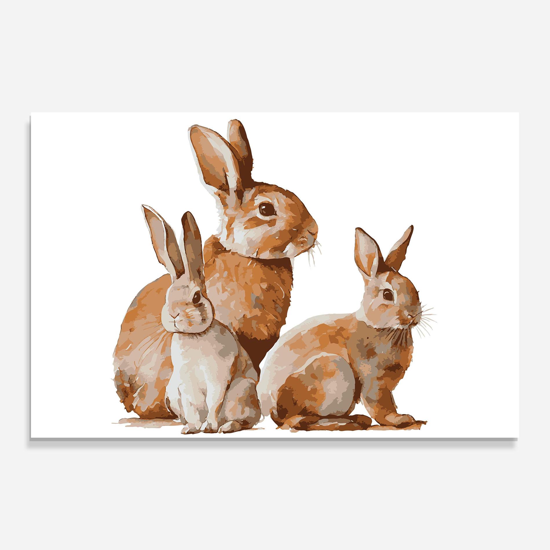 Tablou Sticla Family Rabbit mockup 0