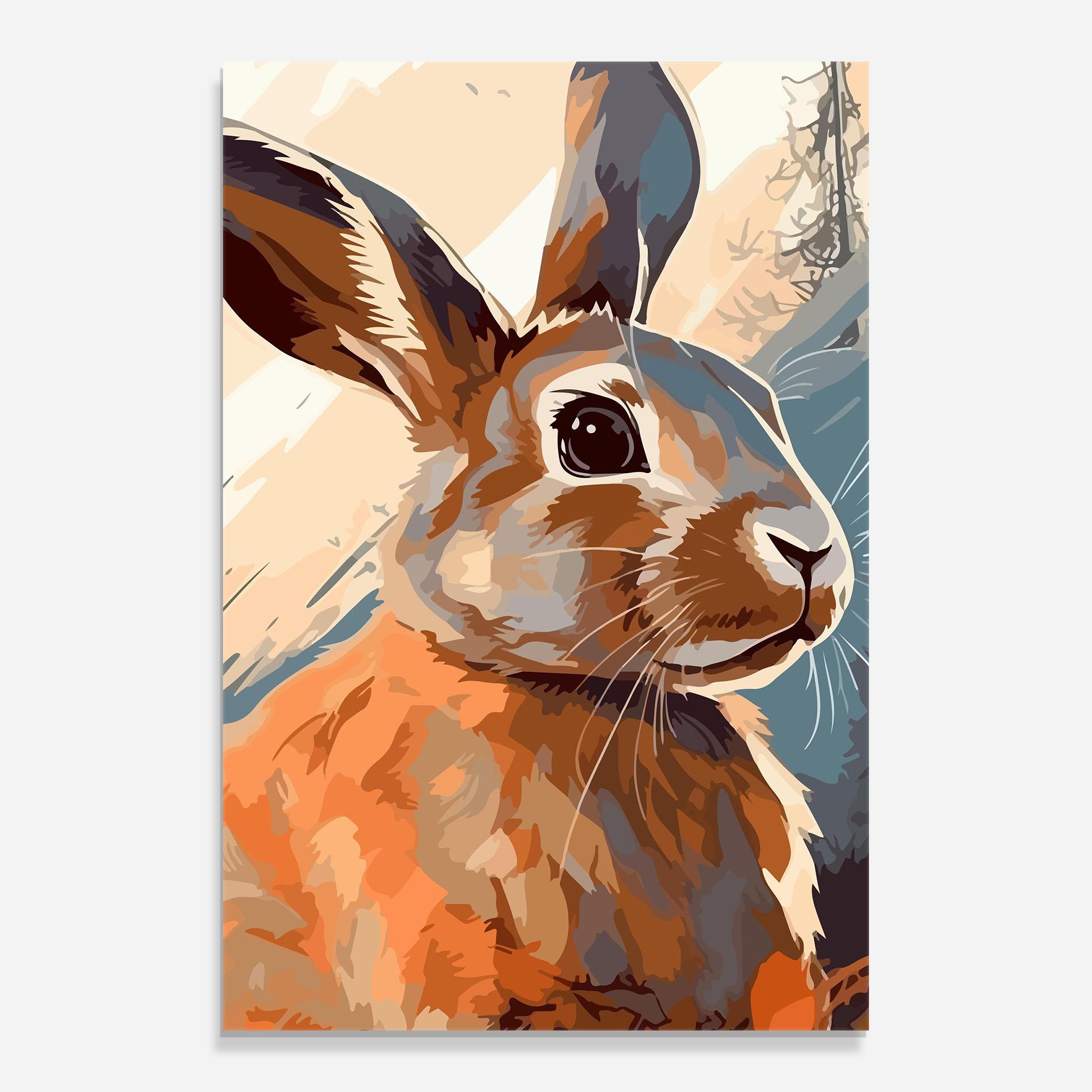 Tablou Sticla Anime Rabbit mockup 0