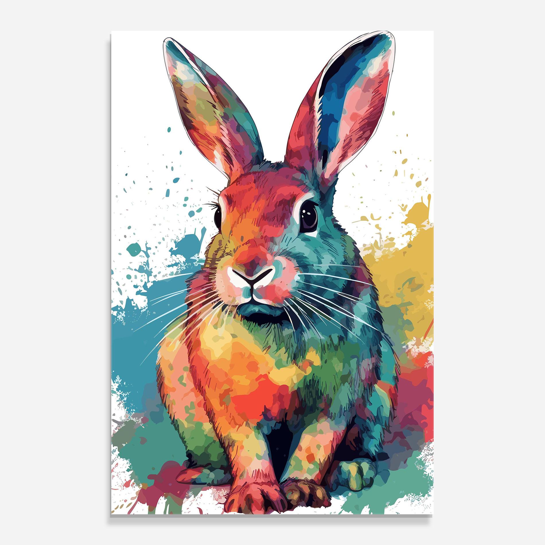 Tablou Sticla Brush Rabbit mockup 0