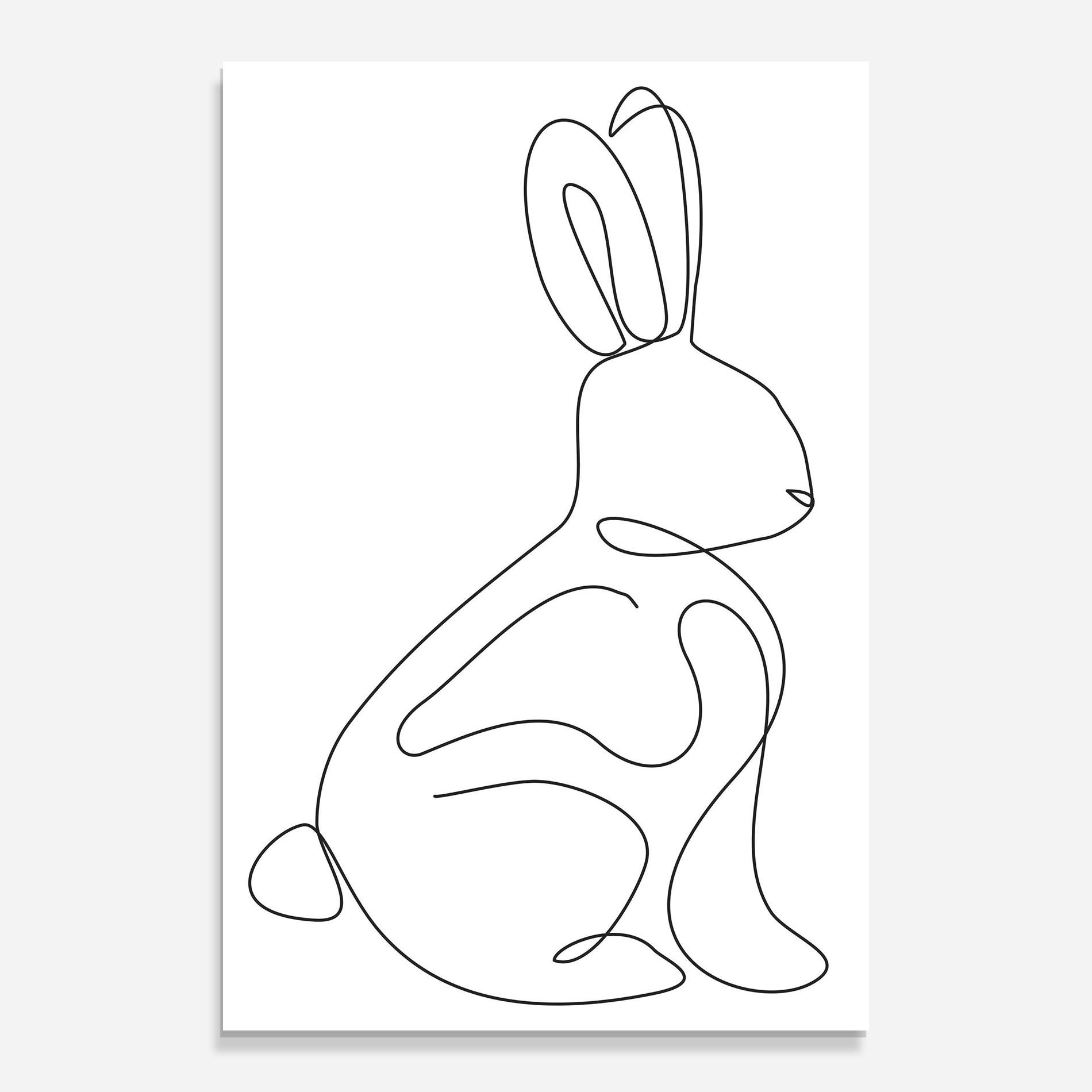 Tablou Sticla Cute Rabbit mockup 0