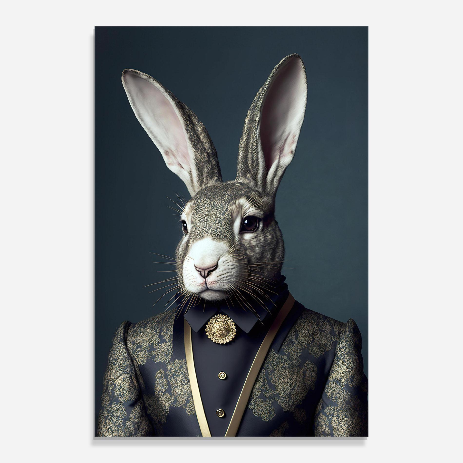 Tablou Sticla Elegant Rabbit mockup 0