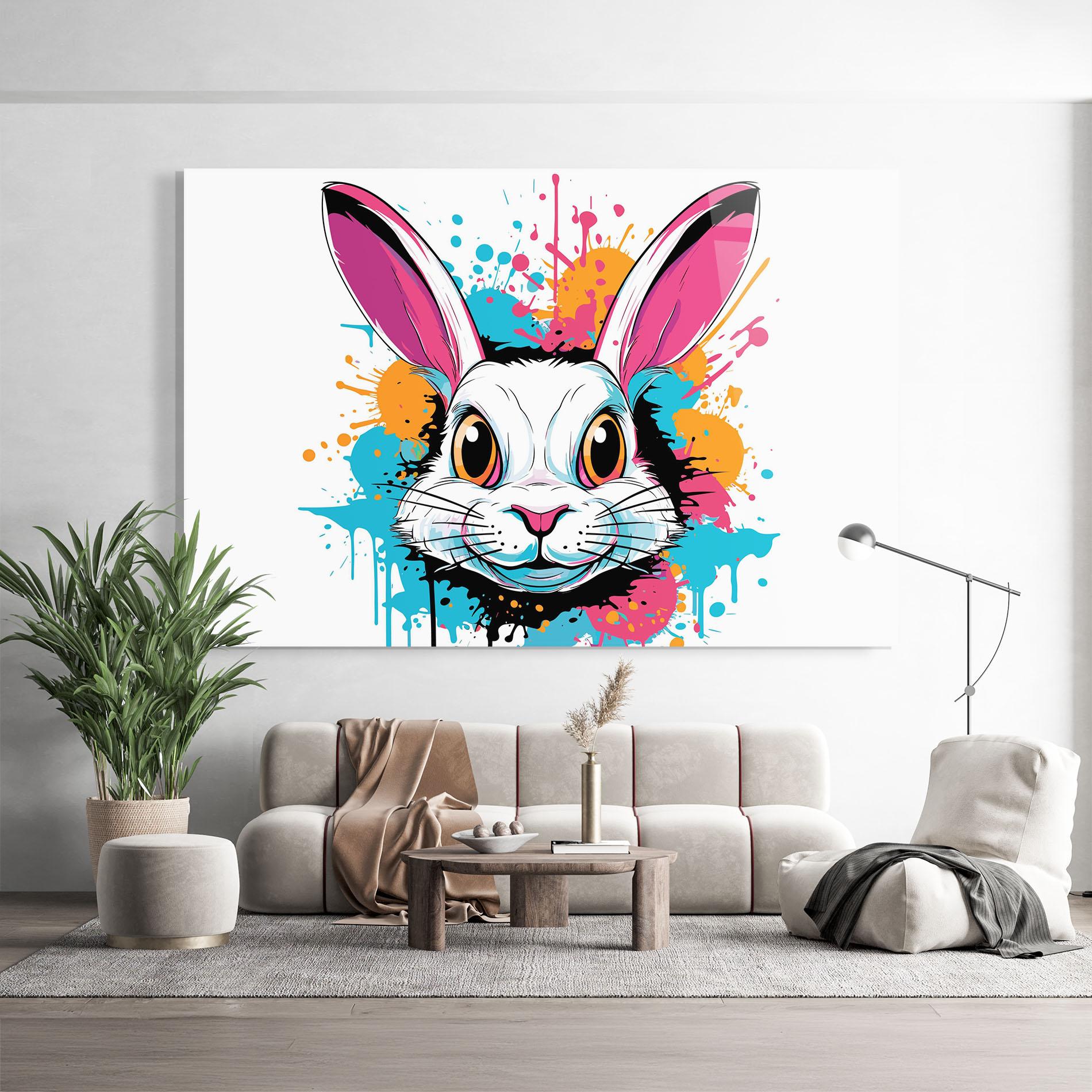 Tablou Sticla Angry Bunny mockup 9