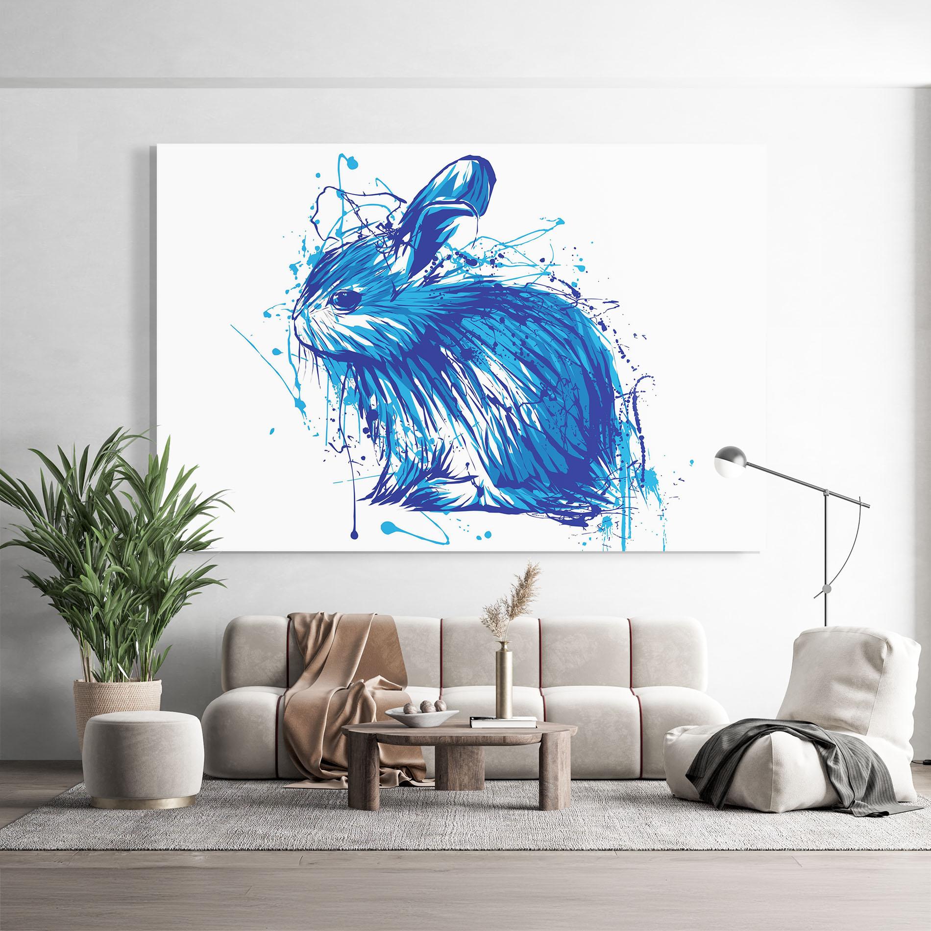 Tablou Sticla Blue Bunny mockup 9